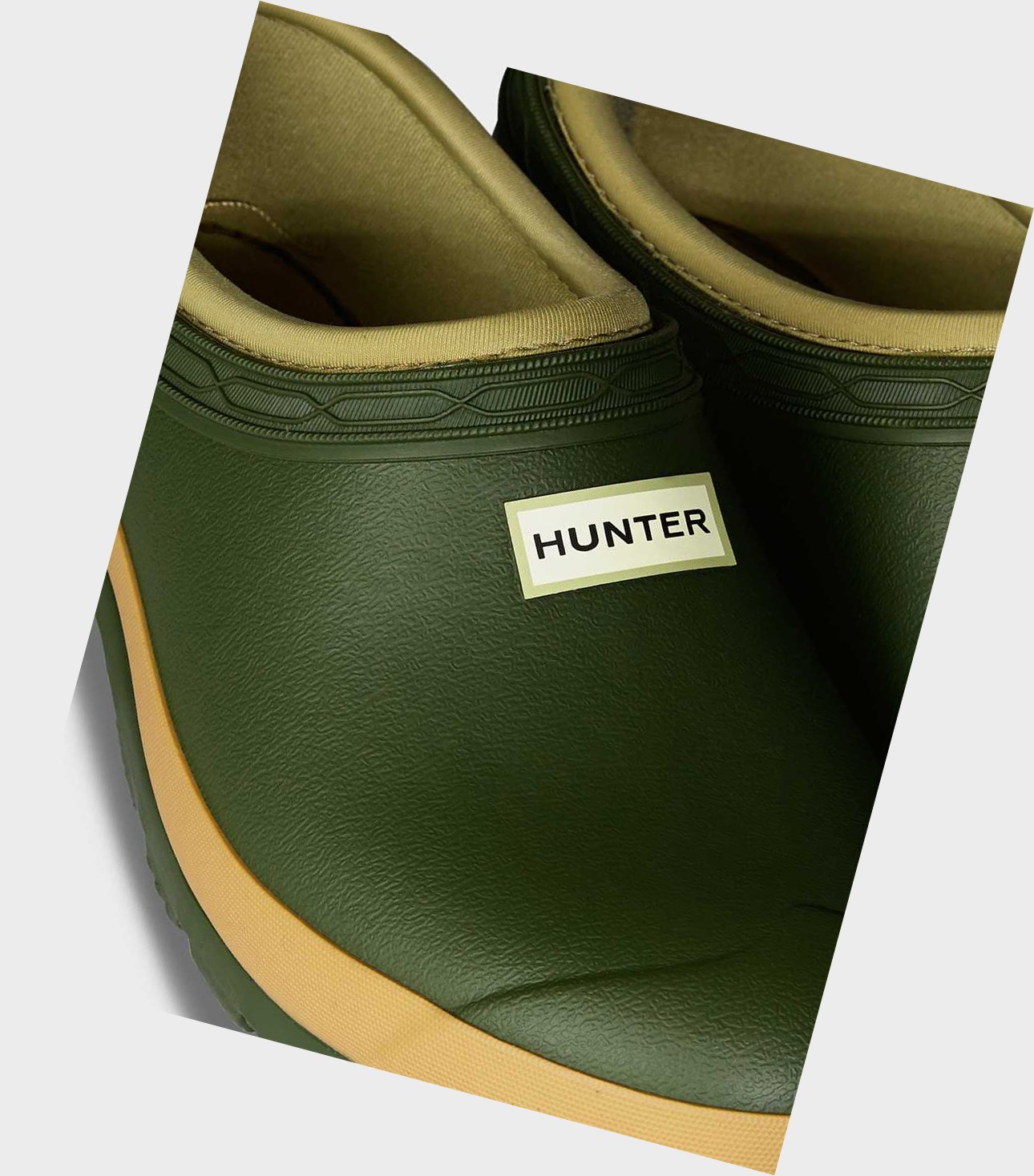 Chodaki Damskie Hunter Gardener Technical Zielone | 015HAQMJE