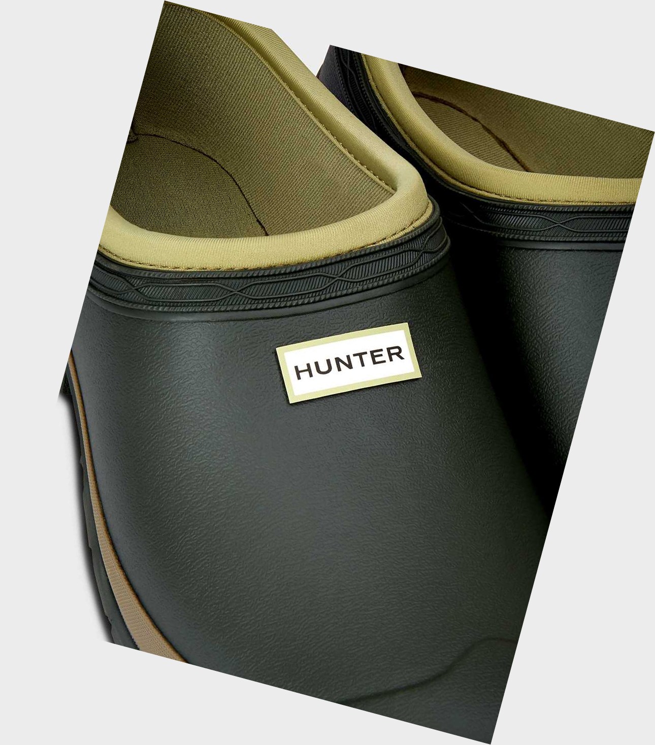 Chodaki Męskie Hunter Gardener Zielone | 037SPYRDE
