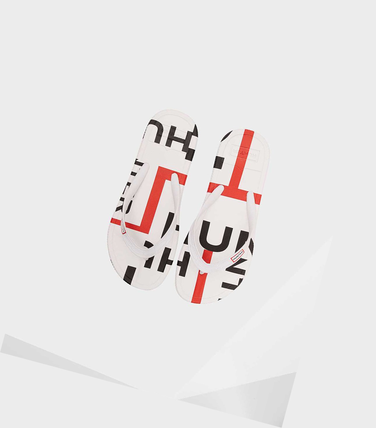 Japonki Damskie Hunter Original Exploded Logo Białe | 450GAVWEH