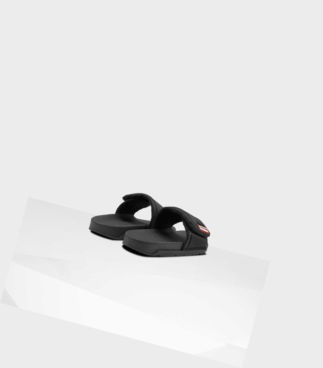 Klapki Damskie Hunter Original Adjustable Czarne | 792QNEIXR