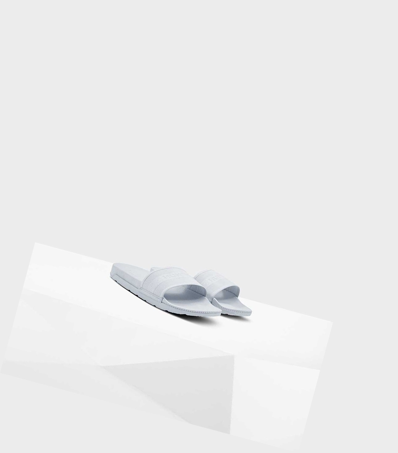 Klapki Damskie Hunter Original Elastic Szare | 819WXRZUE