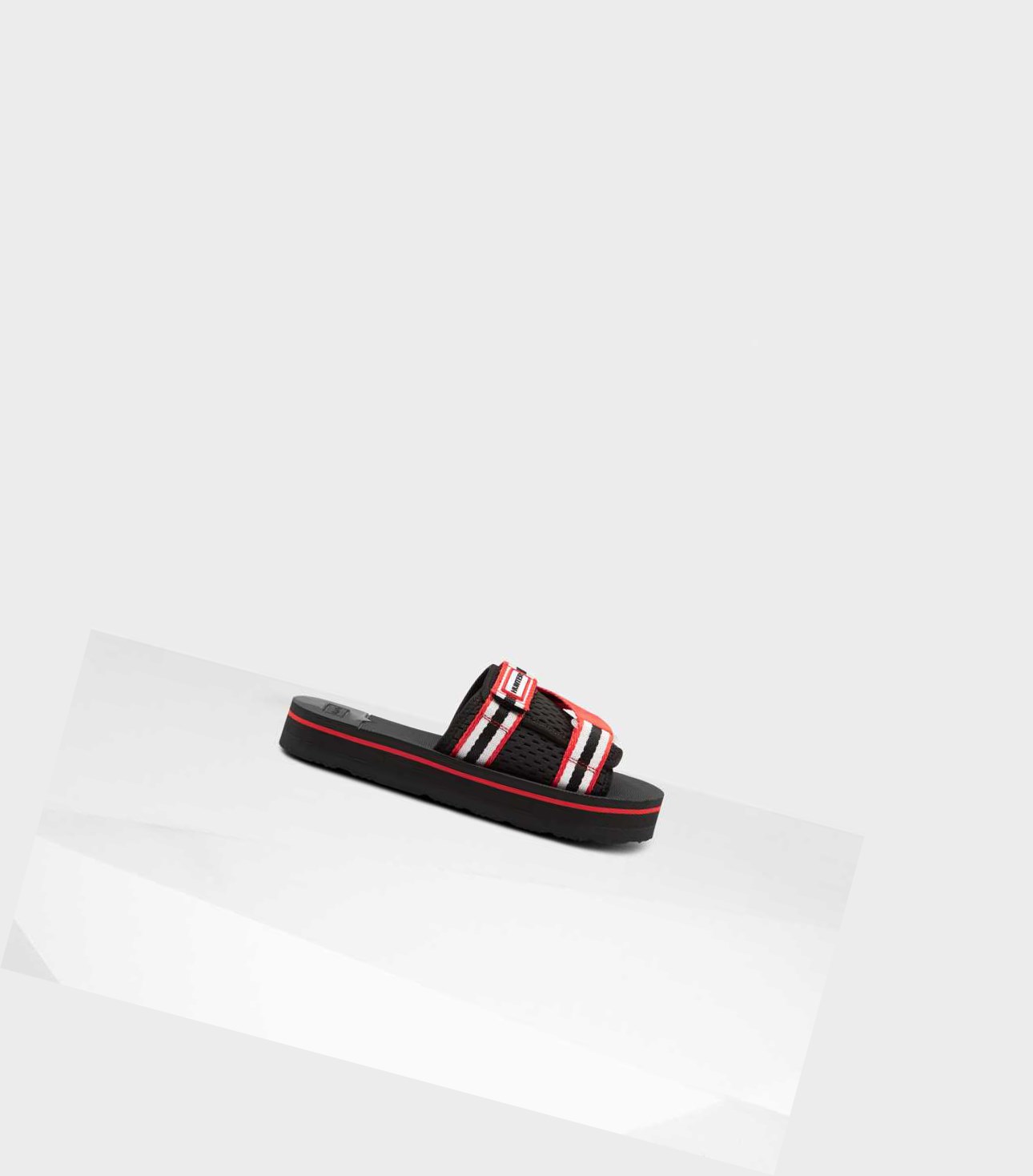 Klapki Damskie Hunter Original Flatform Beach Czerwone | 327LSJDHV