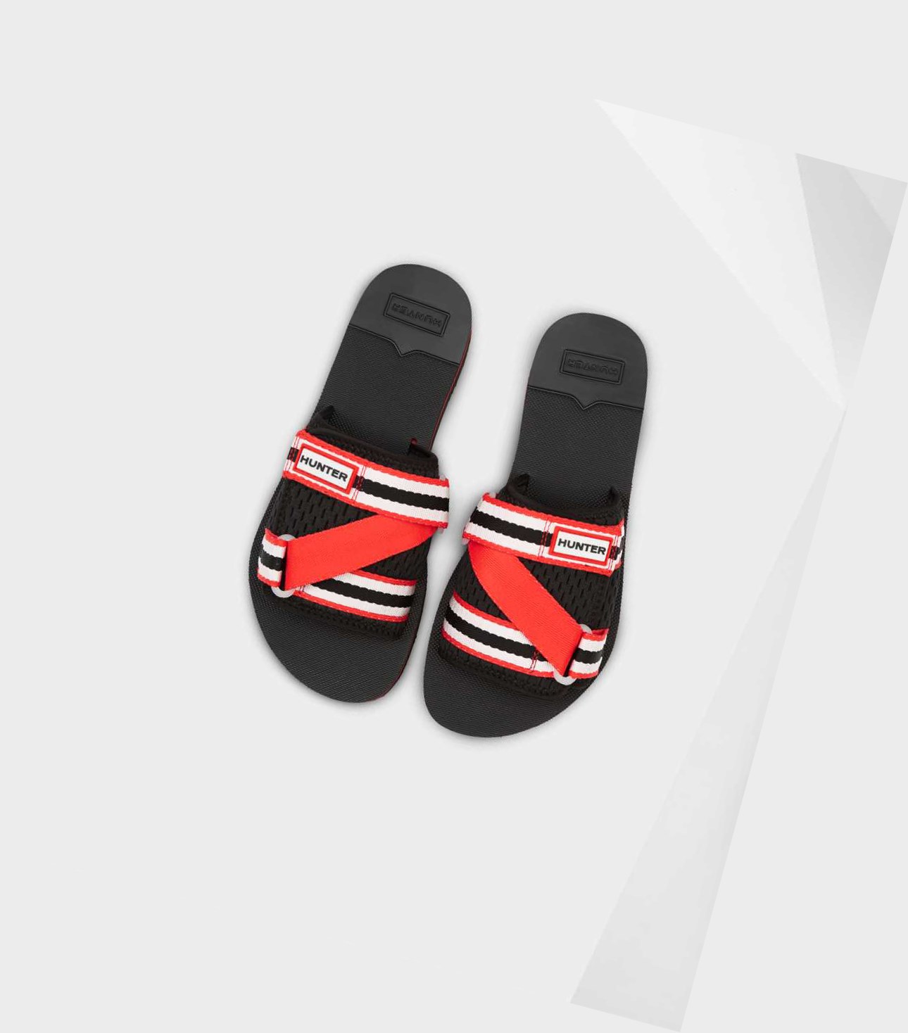 Klapki Damskie Hunter Original Flatform Beach Czerwone | 327LSJDHV
