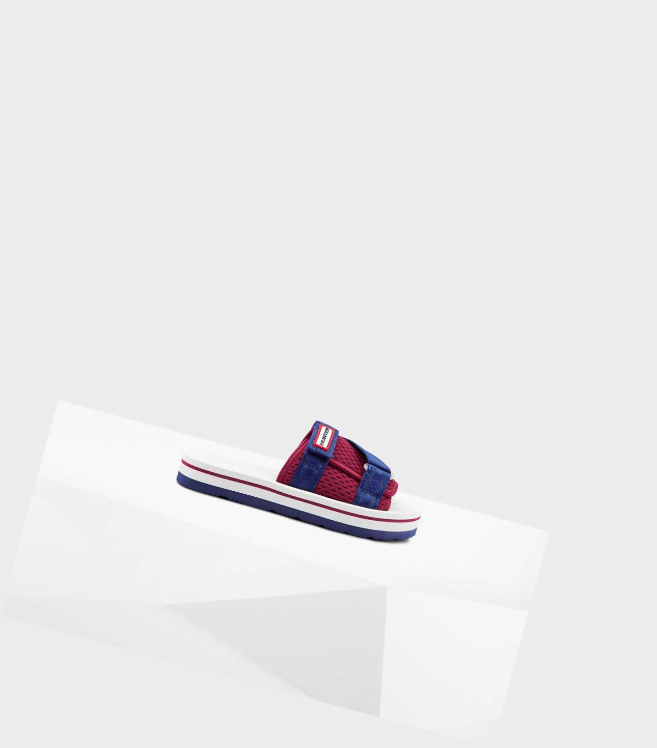 Klapki Damskie Hunter Original Flatform Beach Czerwone | 756KVTMDW