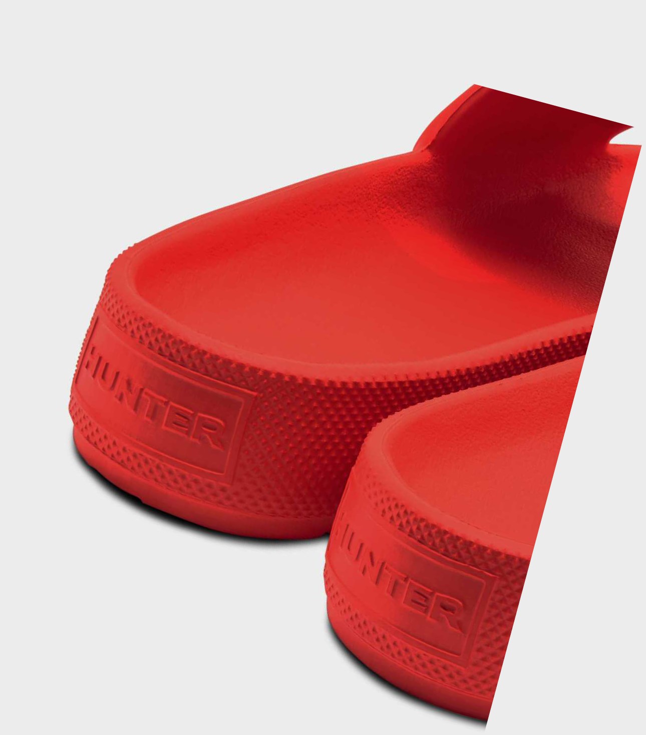 Klapki Damskie Hunter Original Lekkie Moulded Czerwone | 752PMLQZY