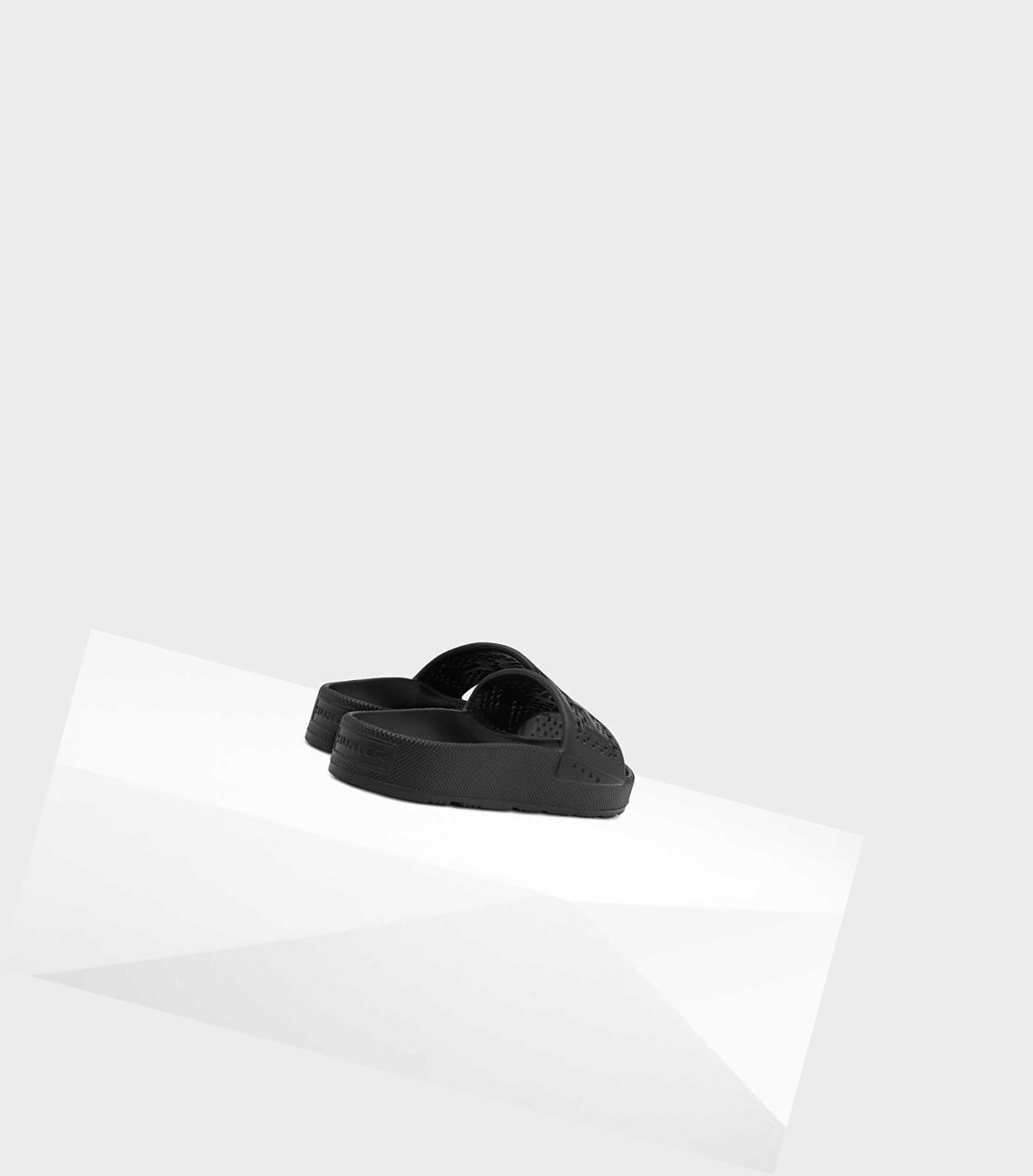 Klapki Damskie Hunter Original Lekkie Moulded Czarne | 943KFLDMJ