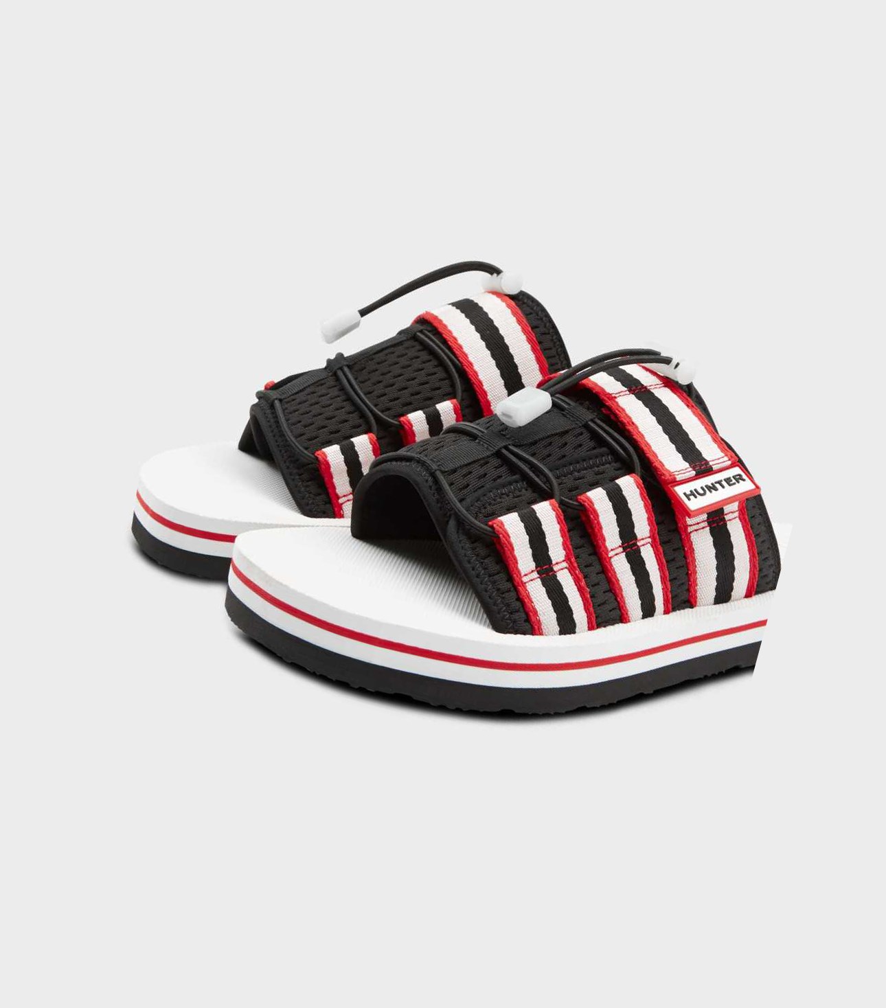 Klapki Męskie Hunter Original Beach Czerwone Czarne | 396AYXHOR