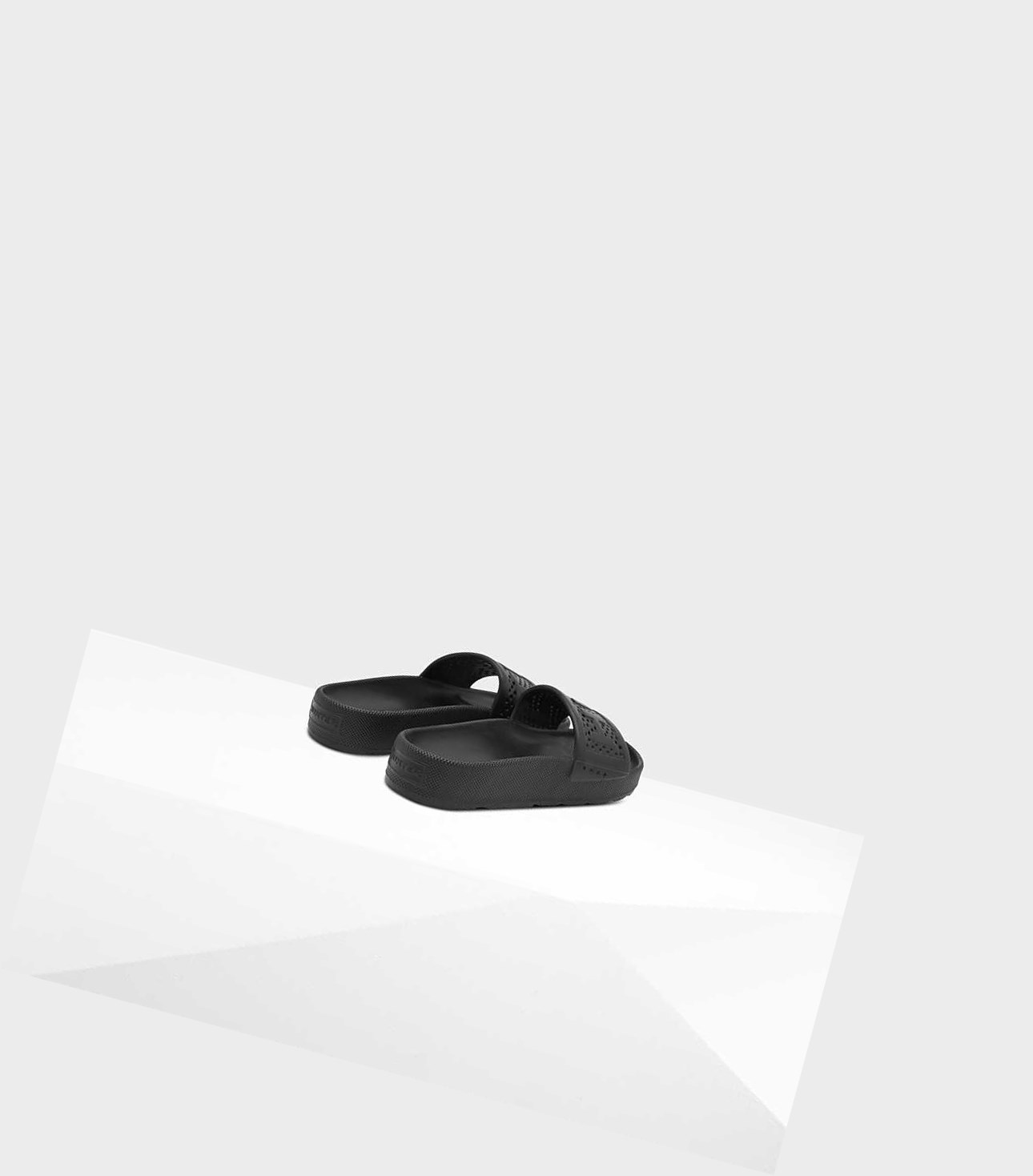 Klapki Męskie Hunter Original Lekkie Moulded Czarne | 498ZJYHAP