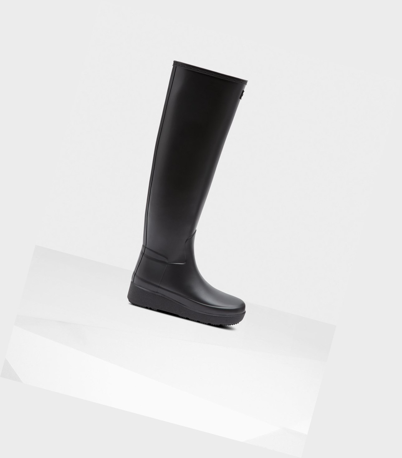 Knee-High Boots Damskie Hunter Refined Slim Fit Knee-High Czarne | 931OBCKEL