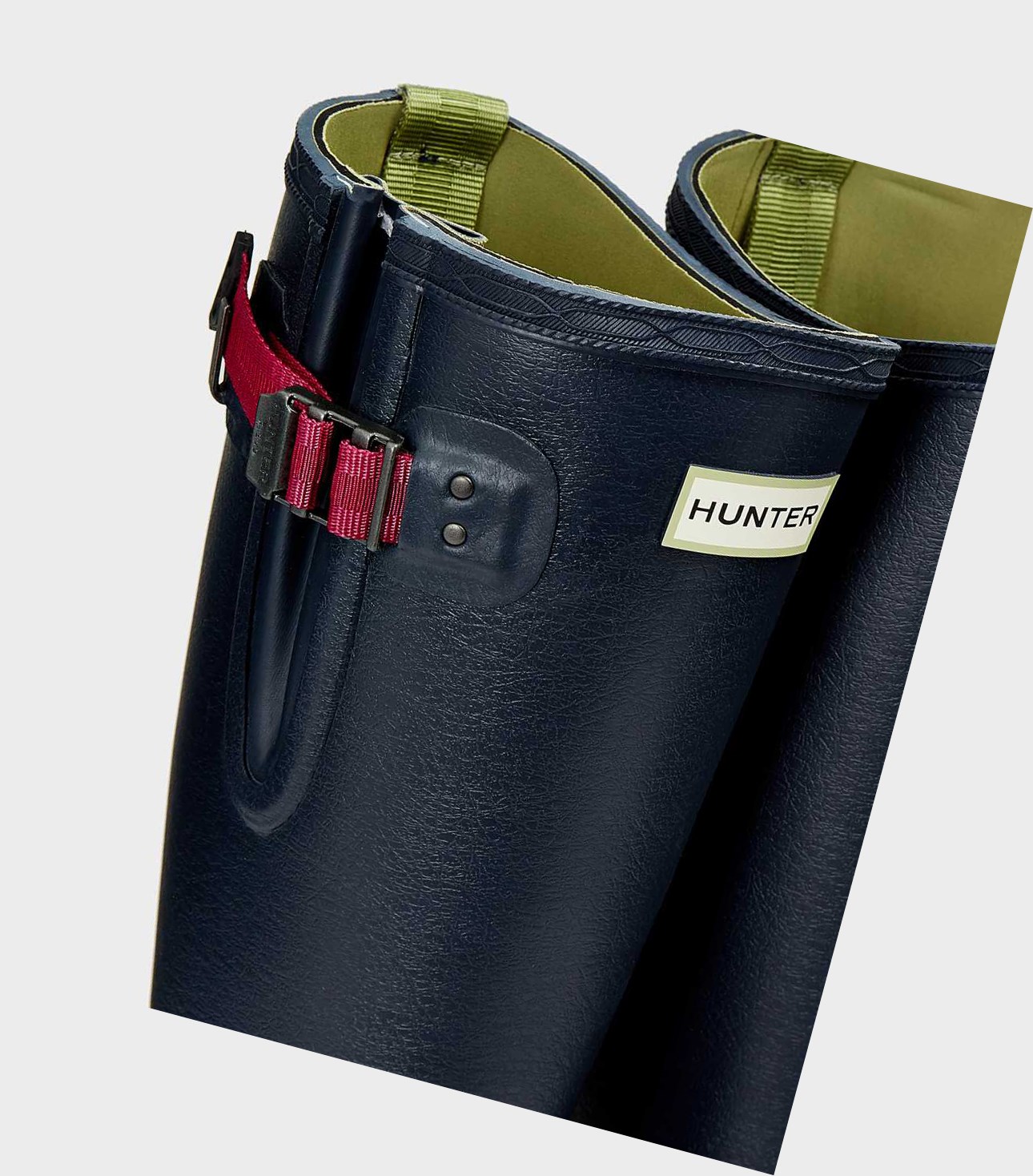 Krótkie Kozaki Damskie Hunter Balmoral Side 3mm Neoprene Krótkie Wellington Adjustable Granatowe | 462BGMVAP