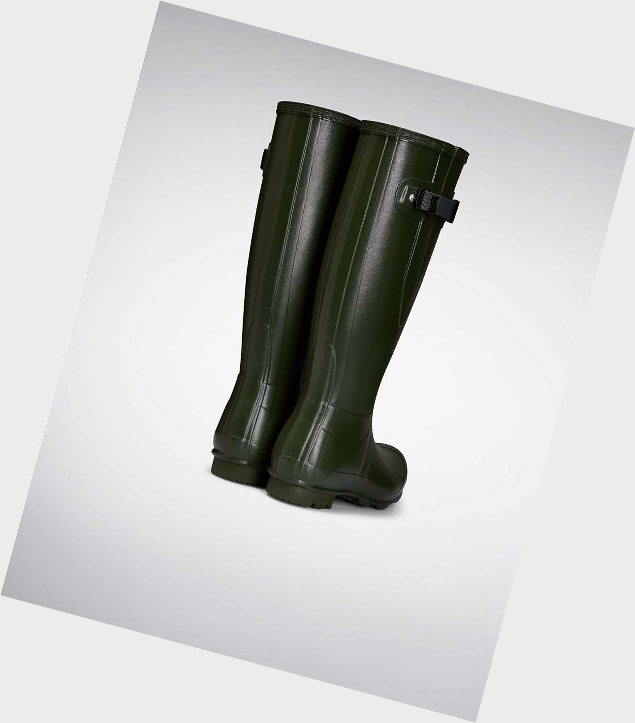 Krótkie Kozaki Damskie Hunter Norris Field Side Krótkie Wellington Adjustable Zielone | 342HSJTRA