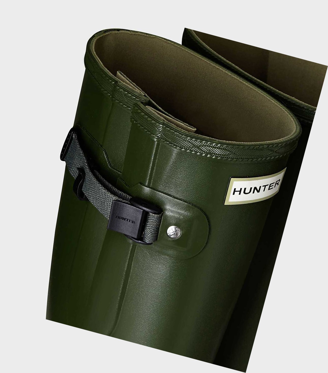 Krótkie Kozaki Damskie Hunter Norris Field Side Krótkie Wellington Adjustable Zielone | 342HSJTRA