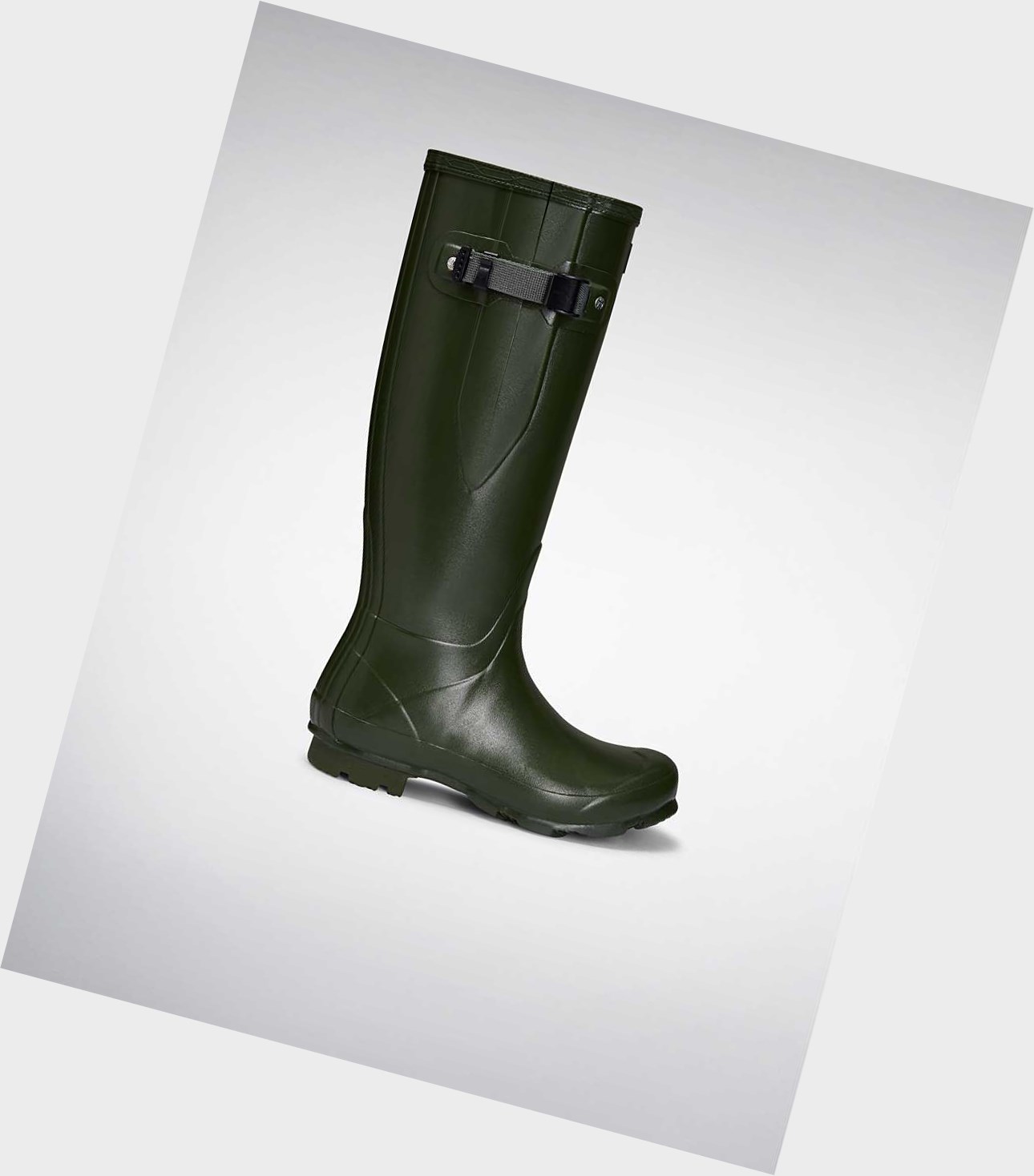 Krótkie Kozaki Damskie Hunter Norris Field Side Krótkie Wellington Adjustable Zielone | 342HSJTRA