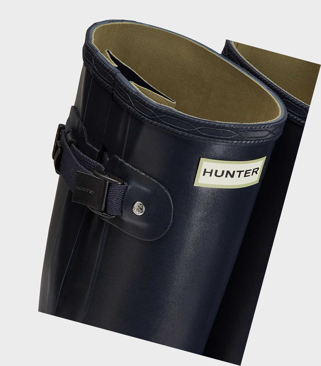 Krótkie Kozaki Damskie Hunter Norris Field Side Krótkie Wellington Adjustable Granatowe | 560APLVTK