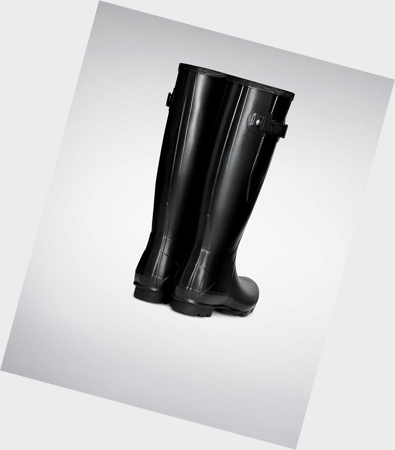 Krótkie Kozaki Damskie Hunter Norris Field Side Krótkie Wellington Adjustable Czarne | 683GBTDSJ