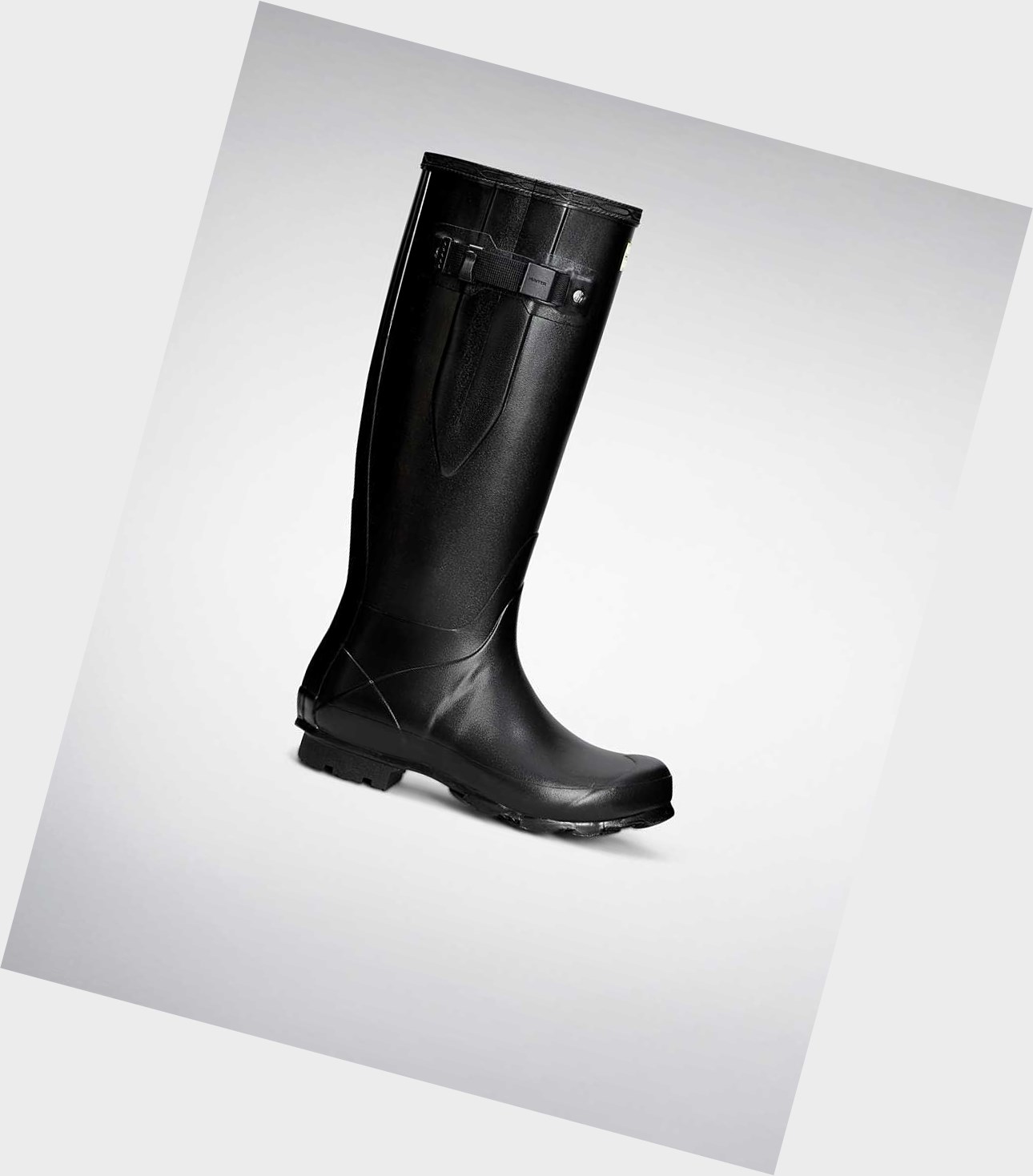 Krótkie Kozaki Damskie Hunter Norris Field Side Krótkie Wellington Adjustable Czarne | 683GBTDSJ