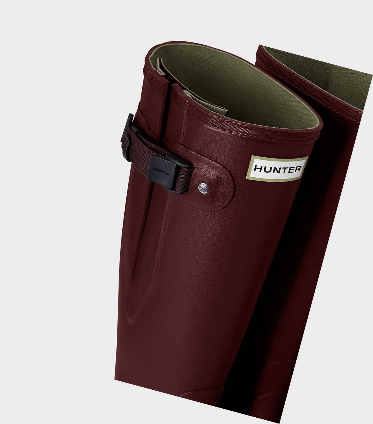 Krótkie Kozaki Damskie Hunter Norris Field Side Krótkie Wellington Adjustable Bordowe | 842RGYSDJ