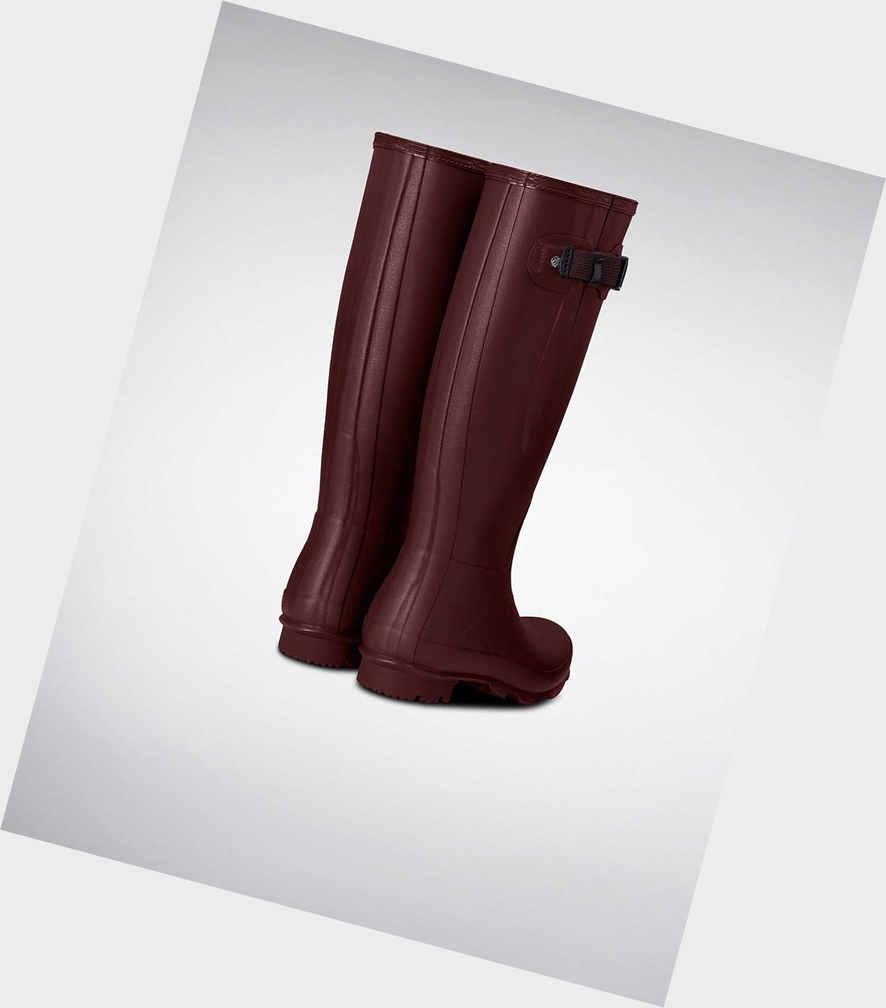 Krótkie Kozaki Damskie Hunter Norris Field Side Krótkie Wellington Adjustable Bordowe | 842RGYSDJ