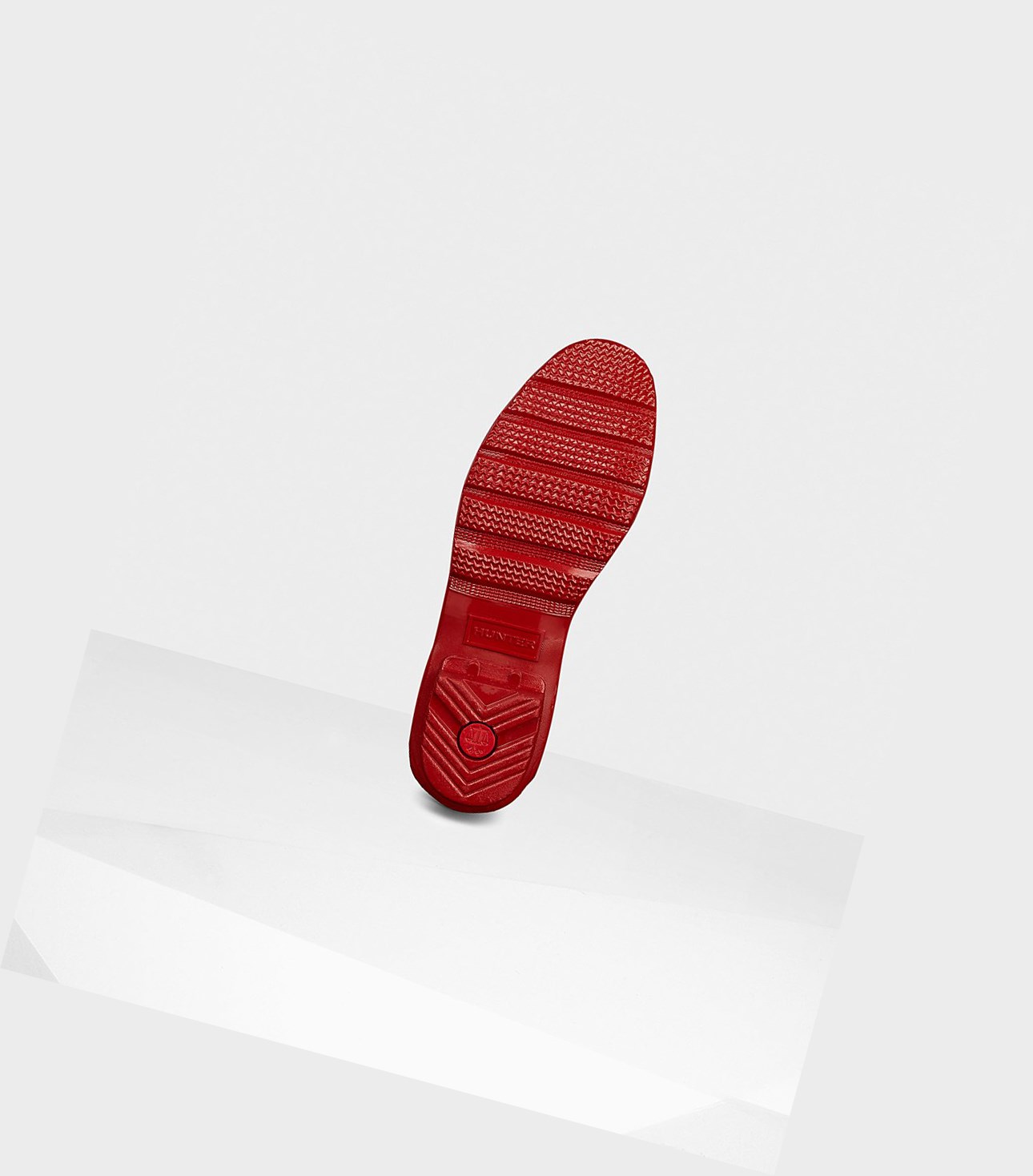 Krótkie Kozaki Damskie Hunter Original Gloss Czerwone | 765UVTABS