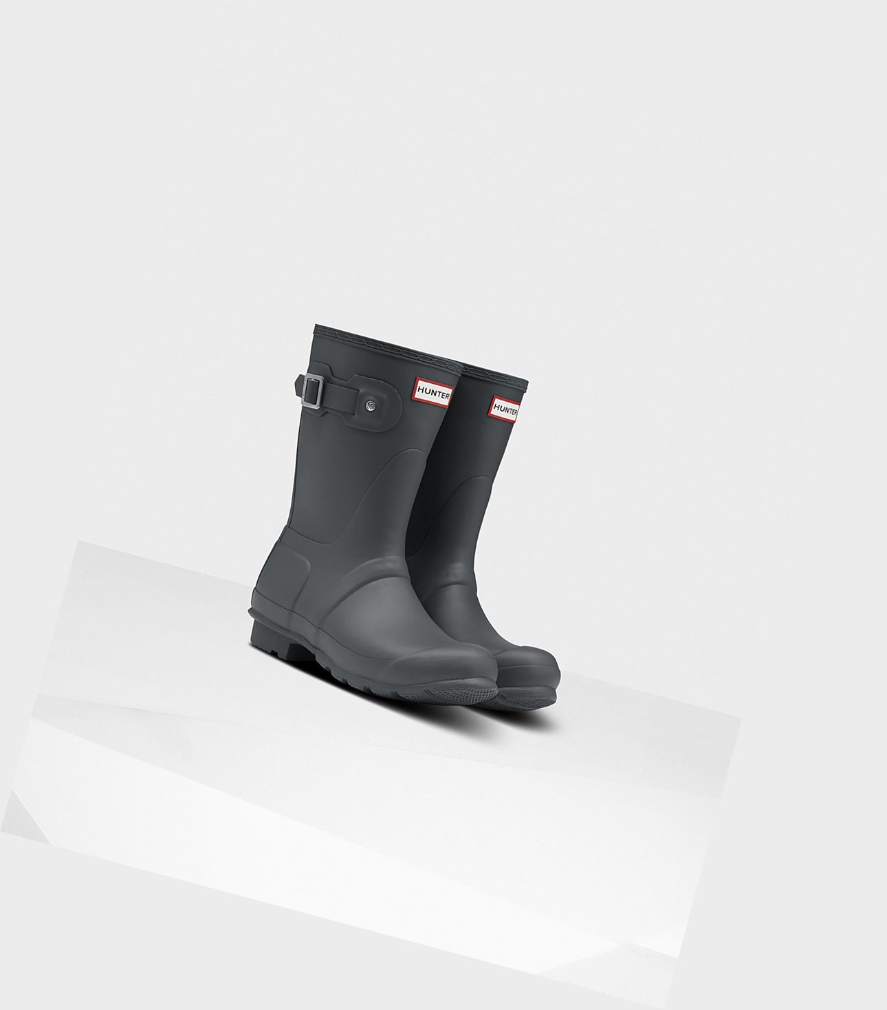 Krótkie Kozaki Damskie Hunter Original Insulated Szare | 923FNHZPX