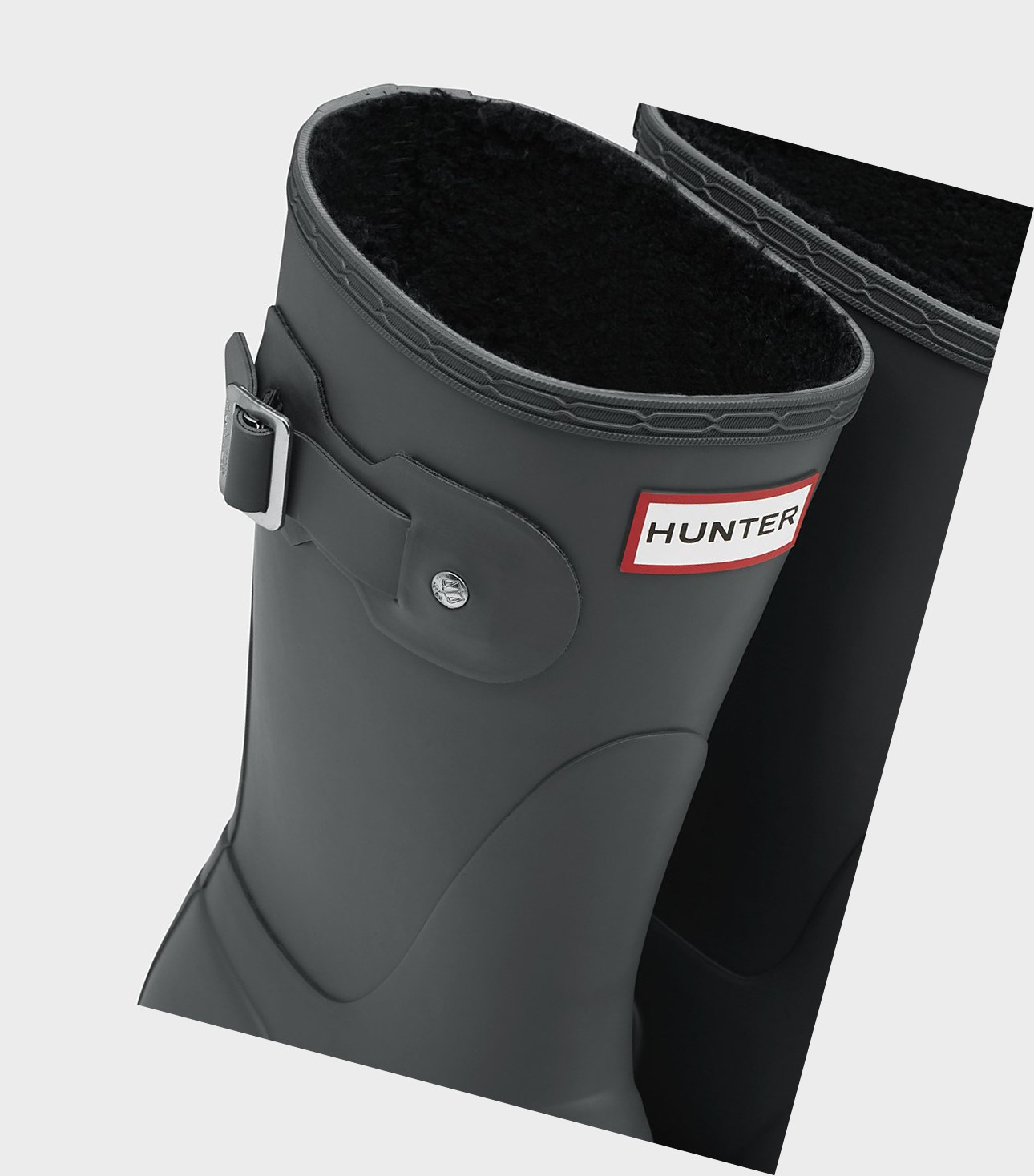 Krótkie Kozaki Damskie Hunter Original Insulated Szare | 923FNHZPX