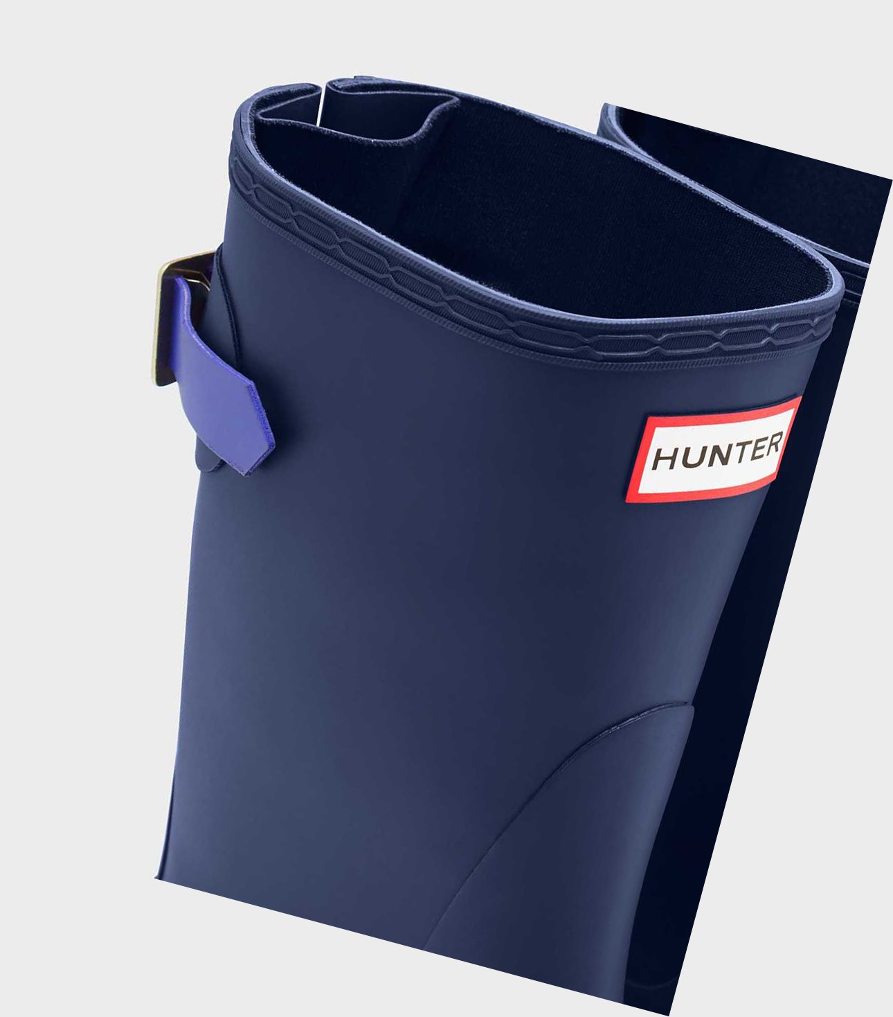 Krótkie Kozaki Damskie Hunter Original Krótkie Back Wellington Adjustable Niebieskie | 418TFGYCN