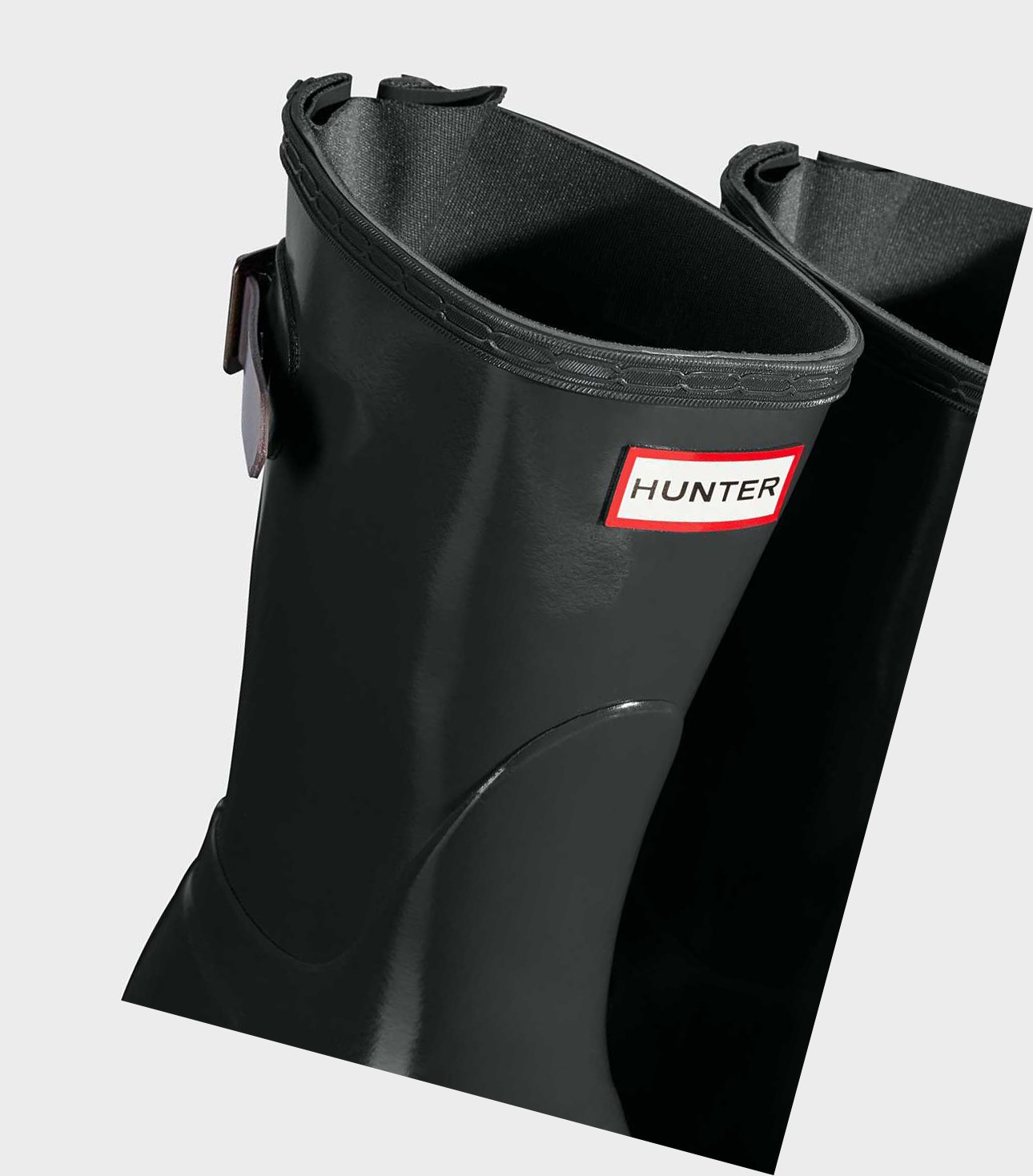 Krótkie Kozaki Damskie Hunter Original Krótkie Back Gloss Wellington Adjustable Zielone | 476AVRPQU