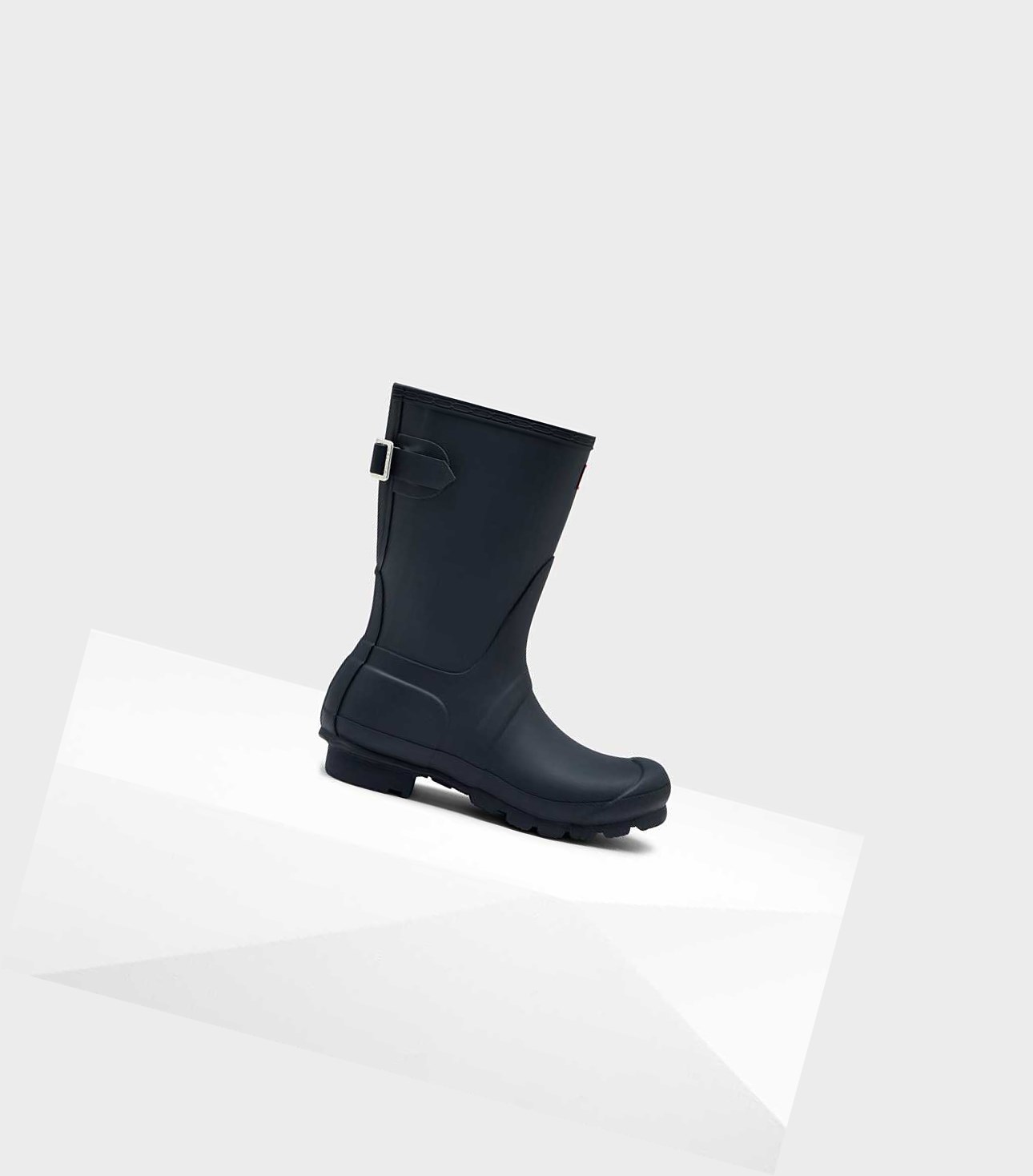 Krótkie Kozaki Damskie Hunter Original Krótkie Back Wellington Adjustable Granatowe | 601AYKNQS