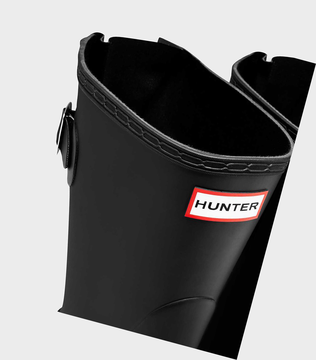 Krótkie Kozaki Damskie Hunter Original Krótkie Back Wellington Adjustable Czarne | 634HZNIUE