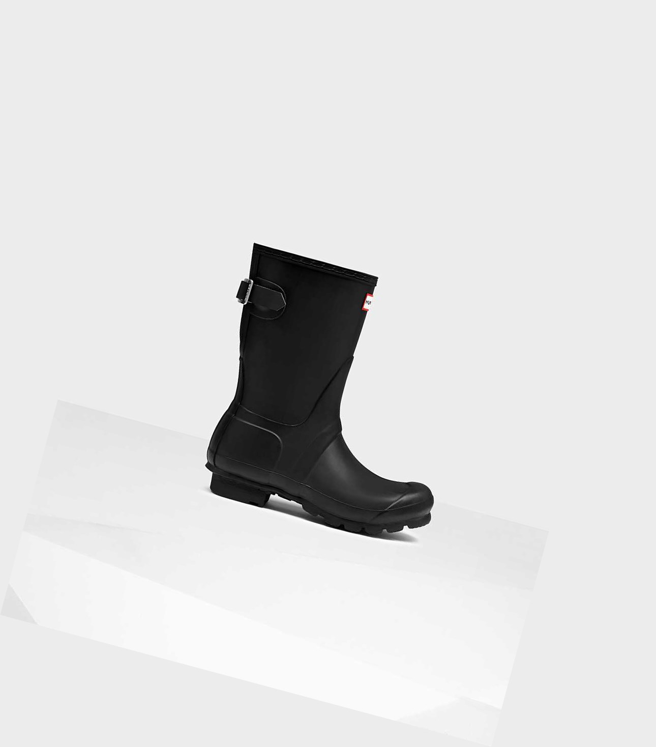 Krótkie Kozaki Damskie Hunter Original Krótkie Back Wellington Adjustable Czarne | 634HZNIUE