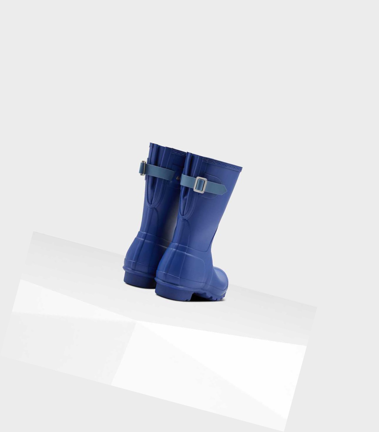 Krótkie Kozaki Damskie Hunter Original Krótkie Back Wellington Adjustable Niebieskie | 915NHSEUI