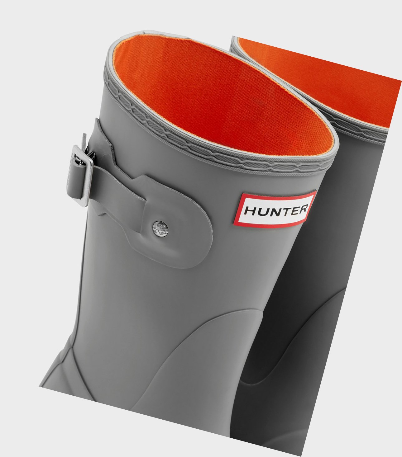 Krótkie Kozaki Damskie Hunter Original Szare | 075NJODYX