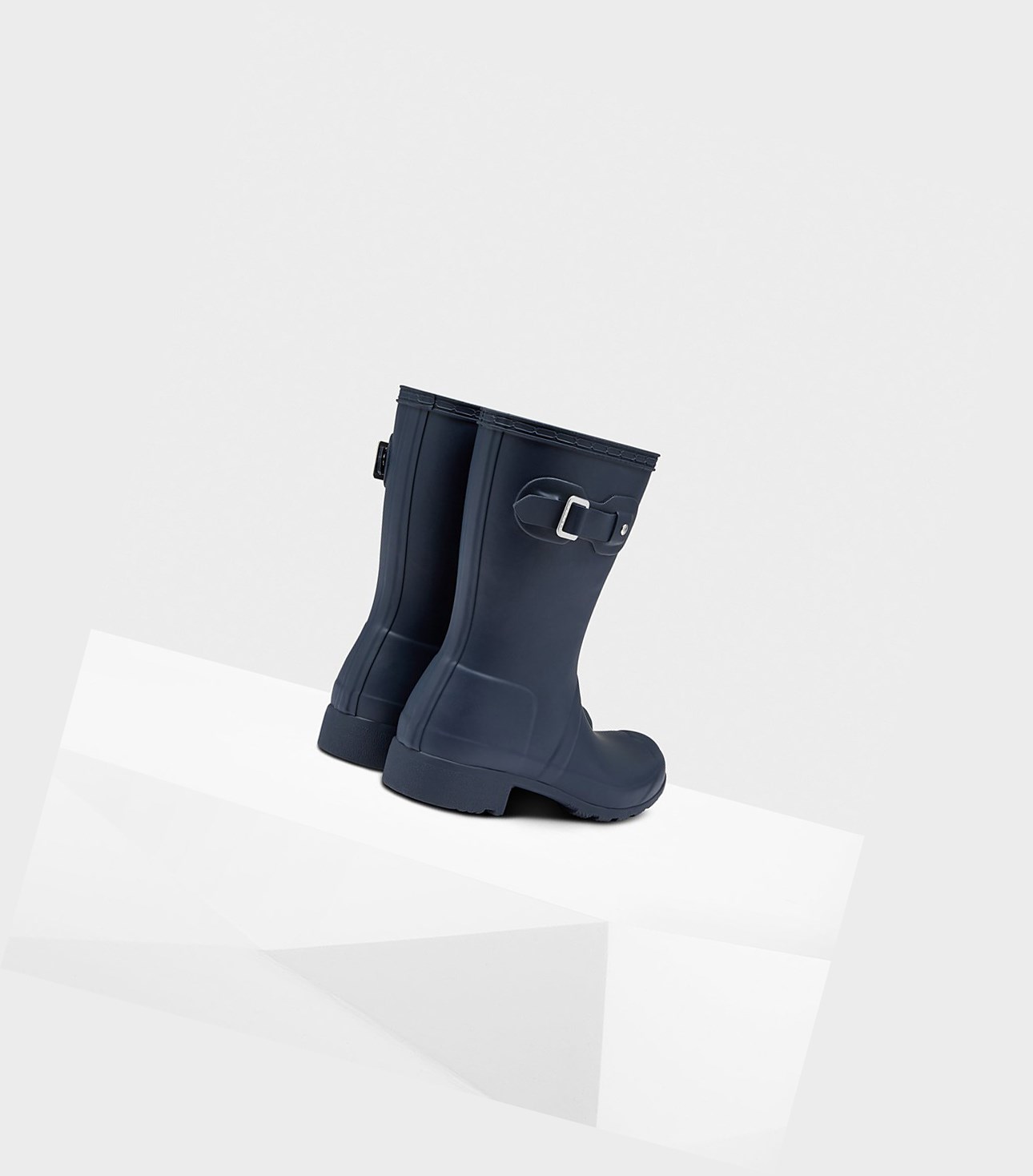 Krótkie Kozaki Damskie Hunter Original Tour Foldable Granatowe | 423VLUXAO