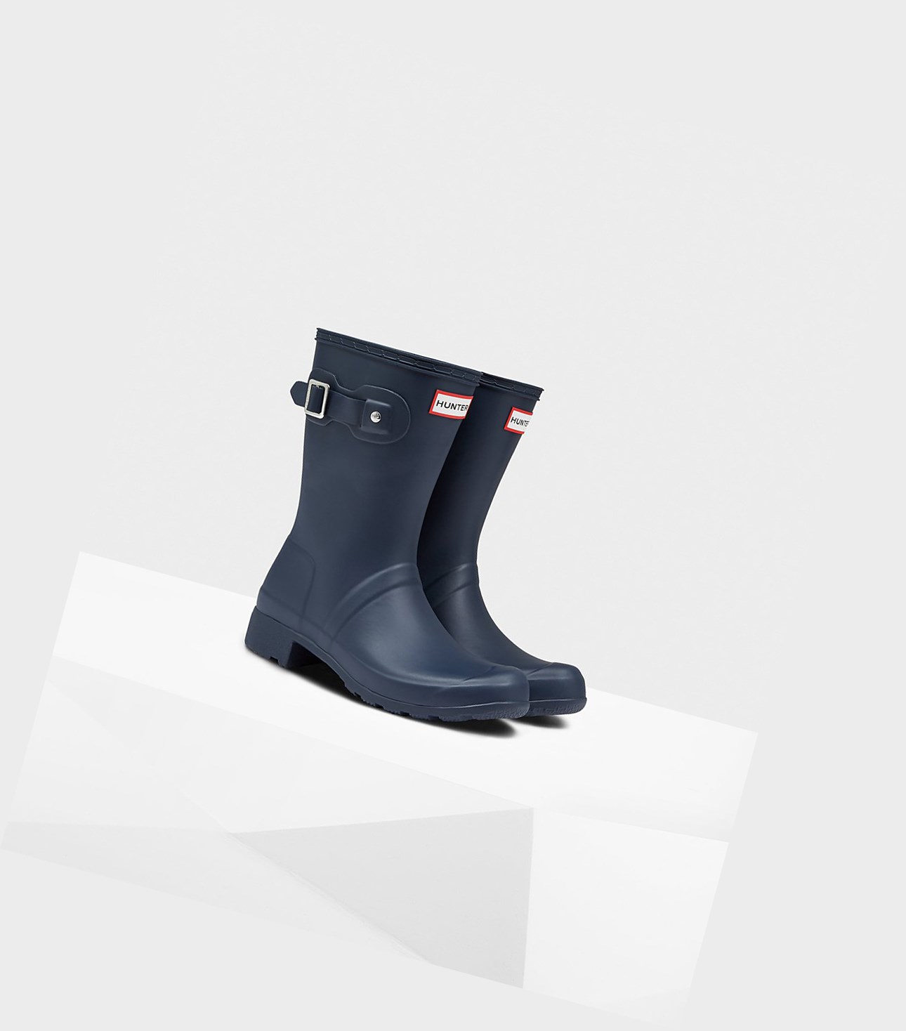 Krótkie Kozaki Damskie Hunter Original Tour Foldable Granatowe | 423VLUXAO