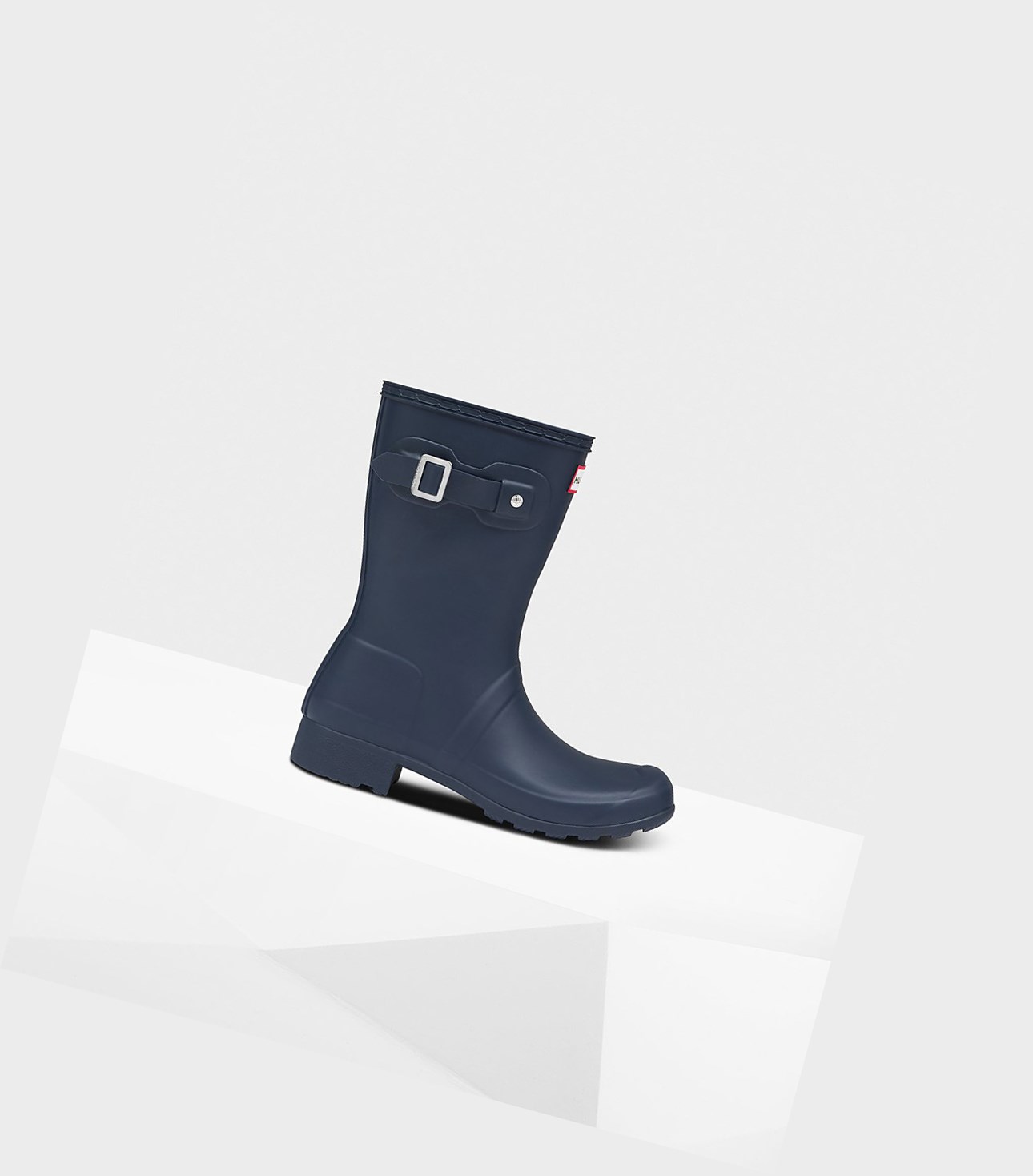 Krótkie Kozaki Damskie Hunter Original Tour Foldable Granatowe | 423VLUXAO