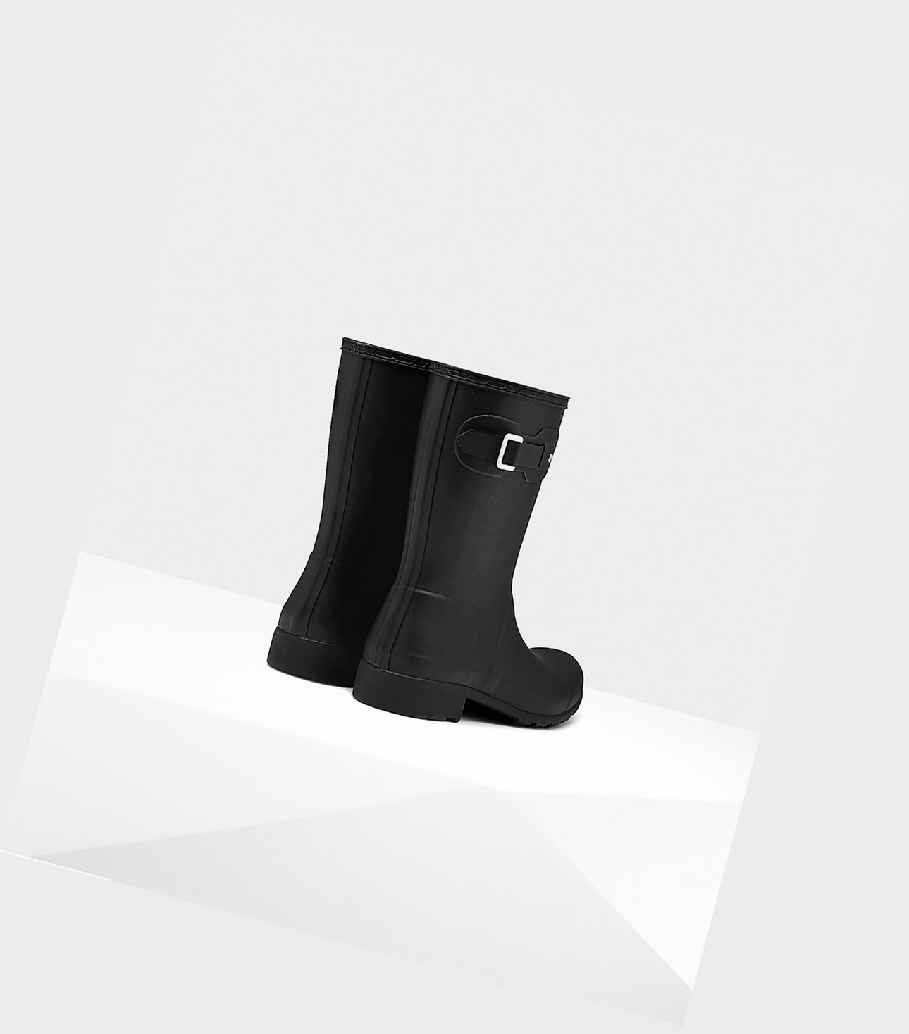 Krótkie Kozaki Damskie Hunter Original Tour Foldable Czarne | 457TJVGRH