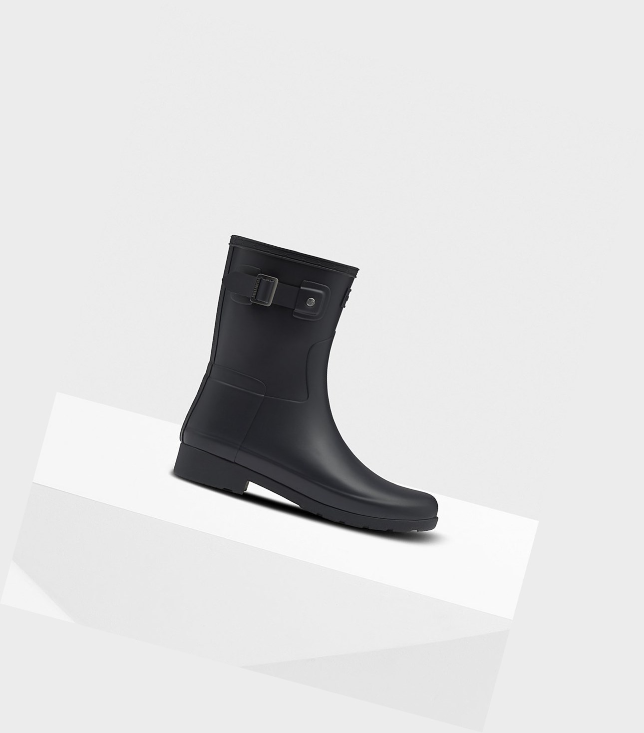 Krótkie Kozaki Damskie Hunter Refined Slim Fit Granatowe | 315PFMARJ