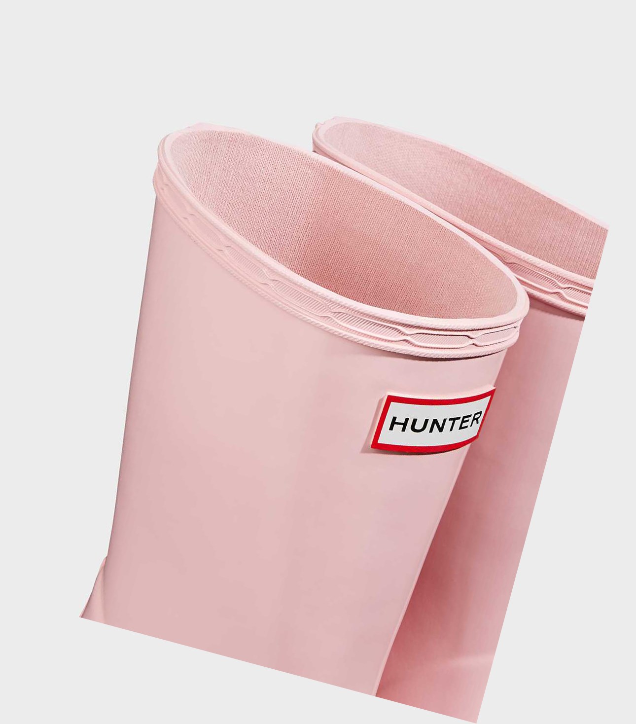 Krótkie Kozaki Dziecięce Hunter Original First Klasyczne Gloss Wellington Różowe | 052OGNCMT