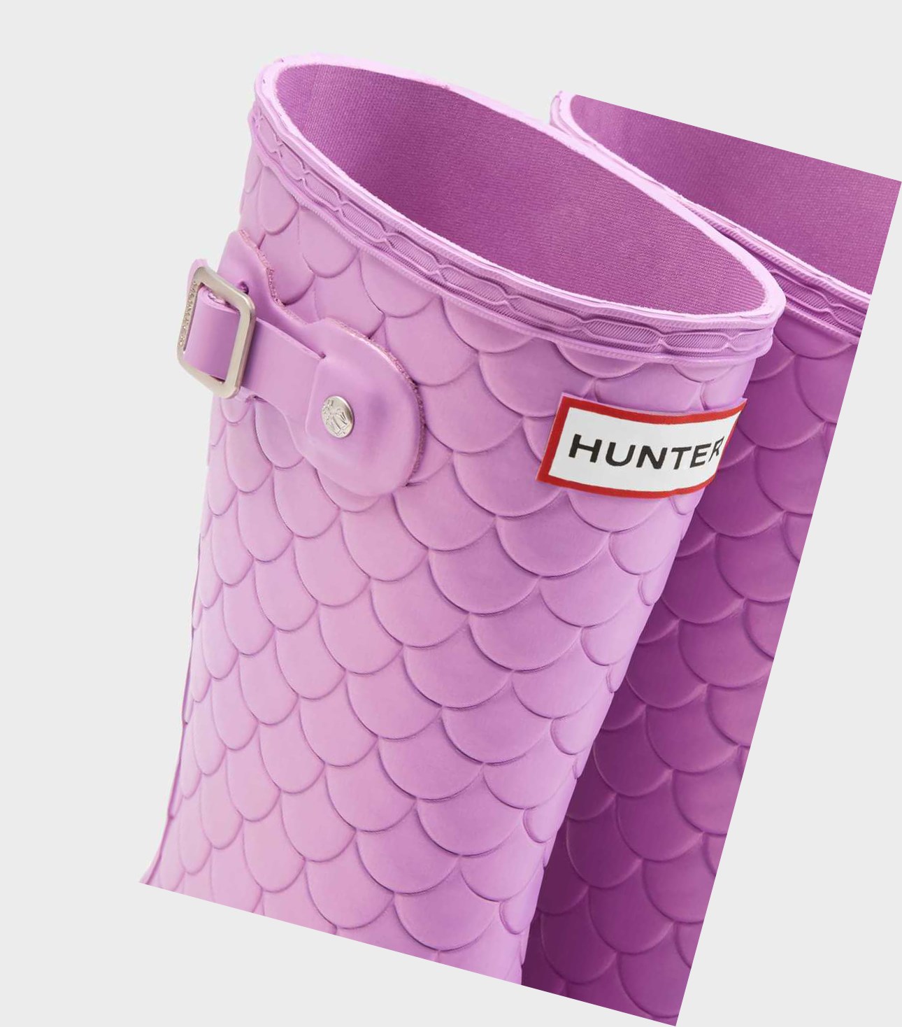 Krótkie Kozaki Dziecięce Hunter Original Big Sea Dragon Texture Wellington Fioletowe | 178XKSAYN