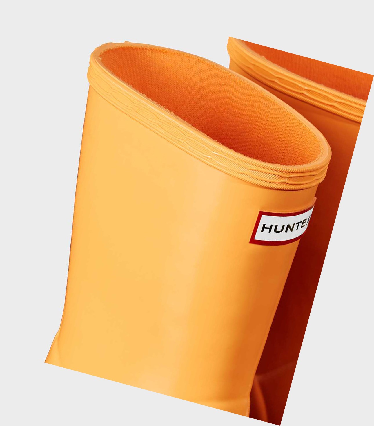 Krótkie Kozaki Dziecięce Hunter Original First Klasyczne Gloss Wellington Pomarańczowe | 398EQSGJN