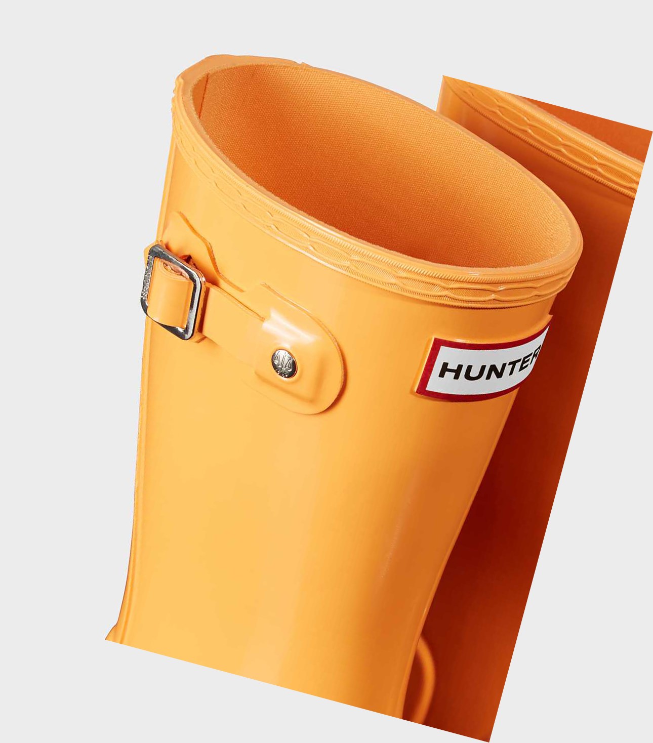 Krótkie Kozaki Dziecięce Hunter Original Big Gloss Wellington Pomarańczowe | 496YKJWXD