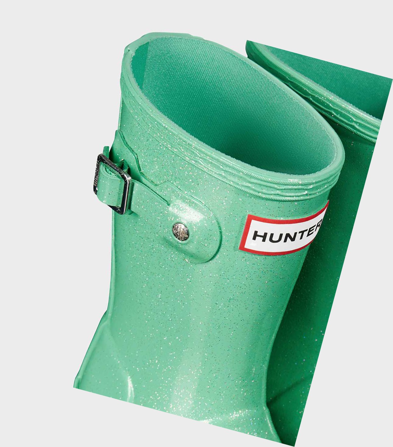 Krótkie Kozaki Dziecięce Hunter Original Little Starcloud Wellington Zielone | 586HXJYZC