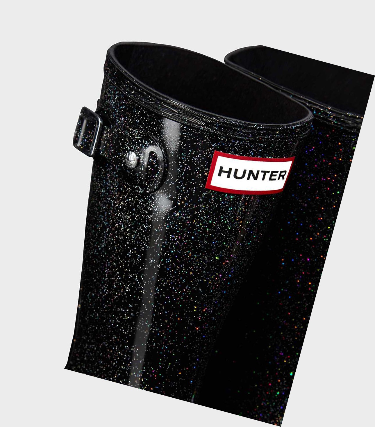 Krótkie Kozaki Dziecięce Hunter Original Big Starcloud Wellington Czarne | 637KMFNQB