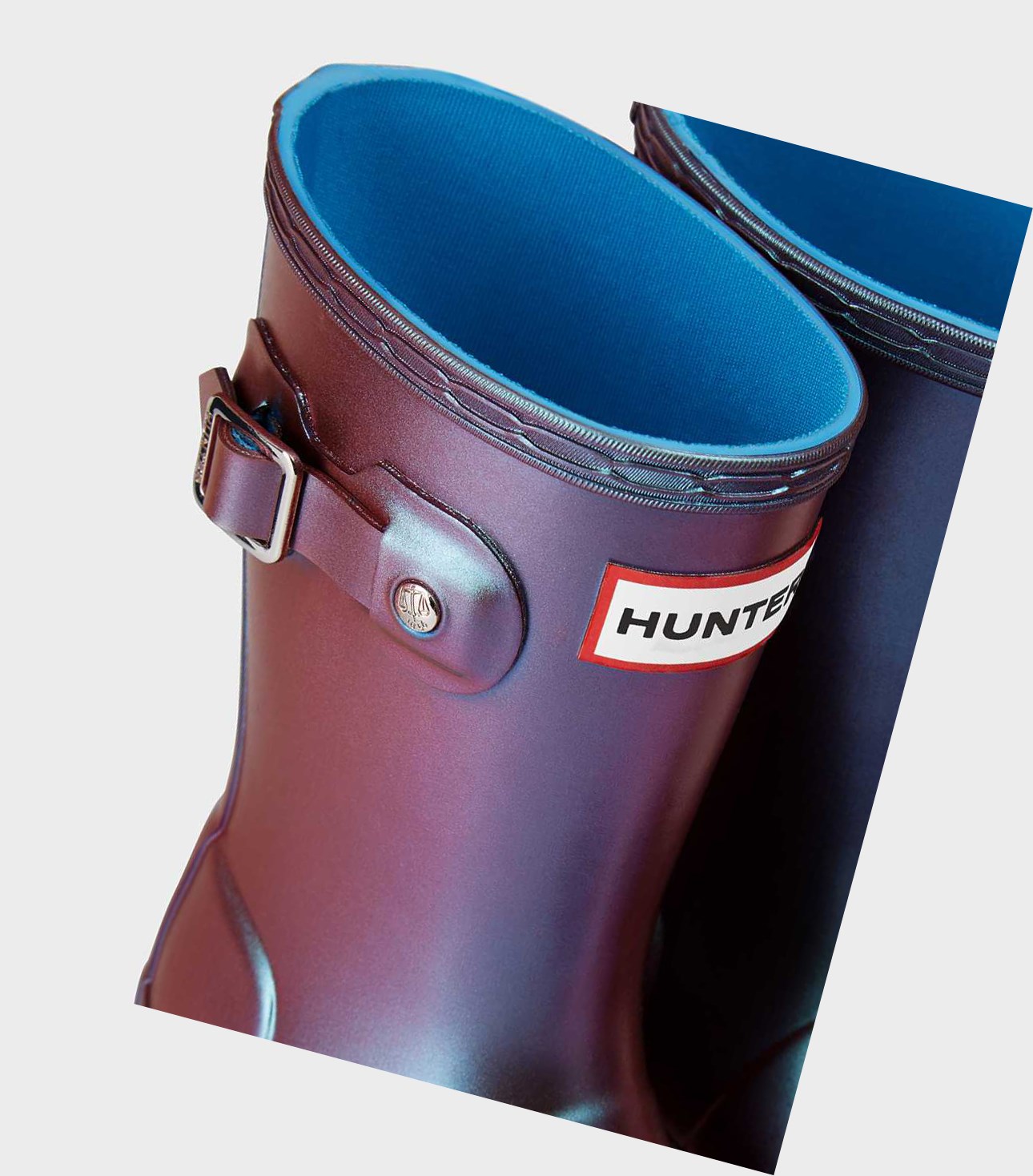 Krótkie Kozaki Dziecięce Hunter Original Little Nebula Wellington Niebieskie | 639EVGZHR