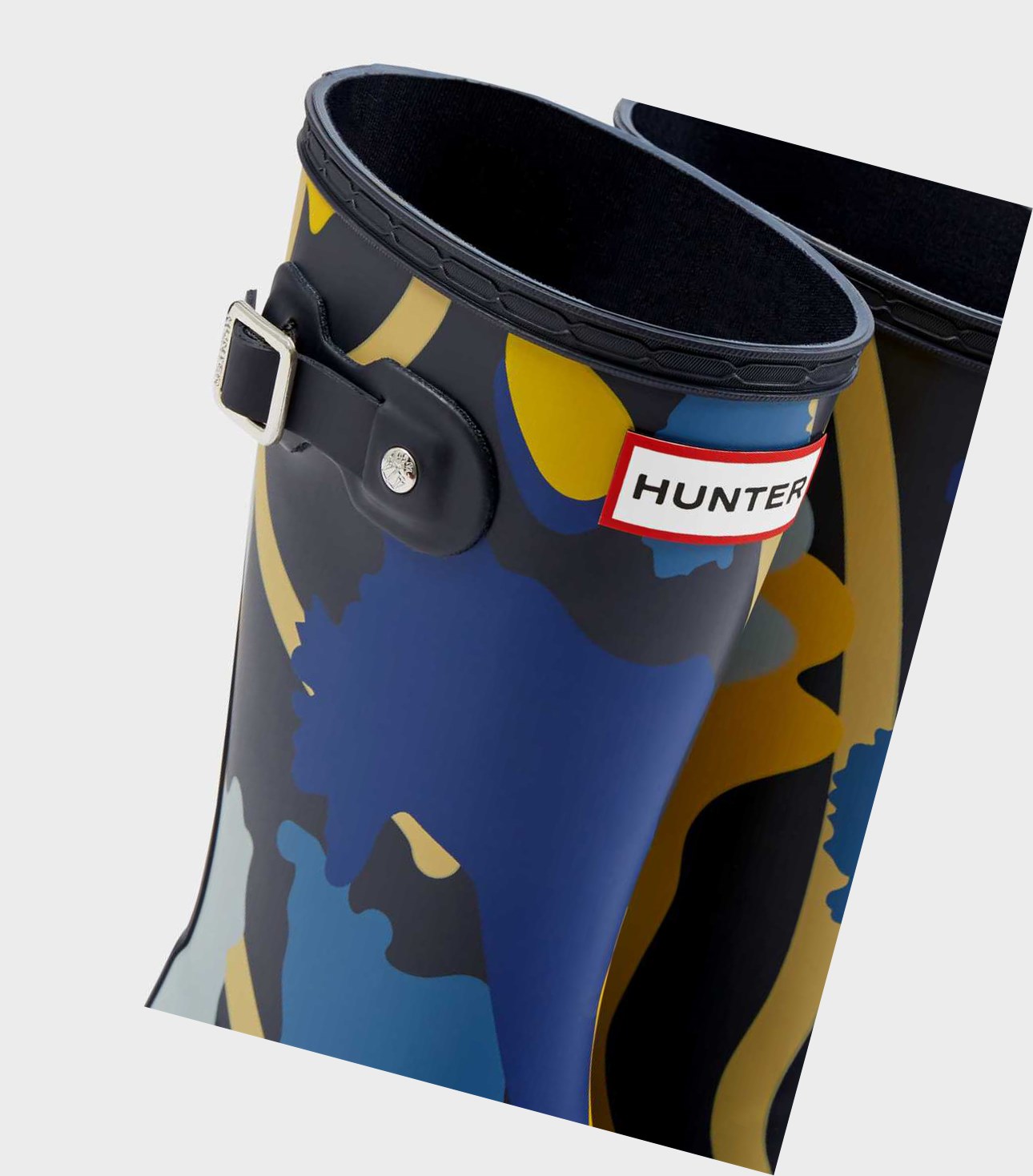 Krótkie Kozaki Dziecięce Hunter Original Big Rockpool Camo Wellington Granatowe | 720OQRDYJ