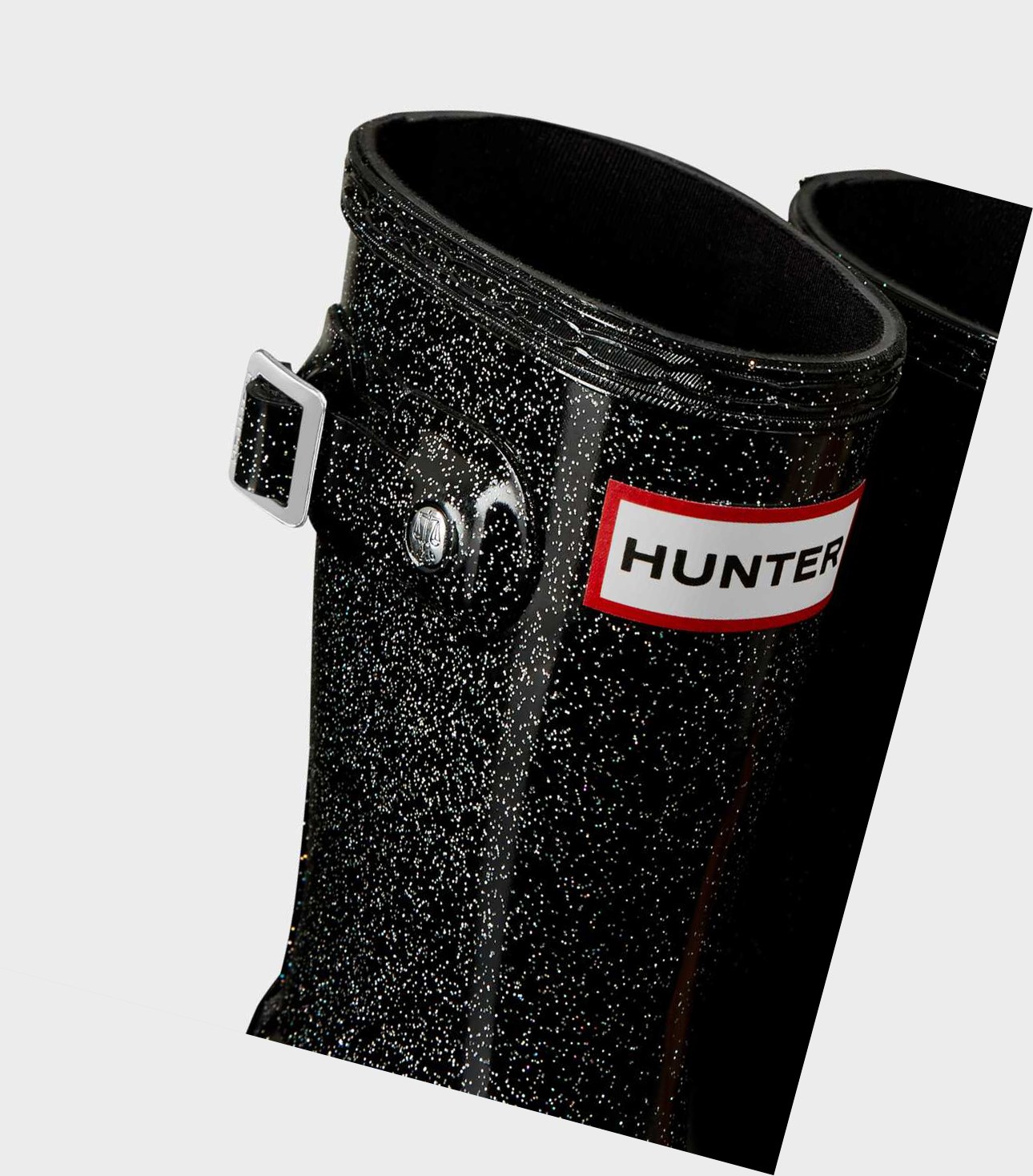 Krótkie Kozaki Dziecięce Hunter Original Little Starcloud Wellington Czarne | 782TRIZBJ