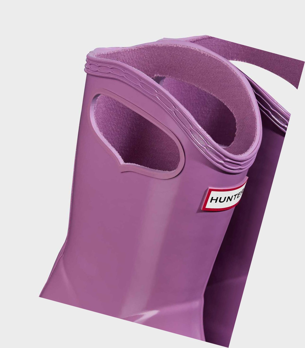 Krótkie Kozaki Dziecięce Hunter Original First Klasyczne Grab Handle Gloss Wellington Różowe | 980KVQLXJ