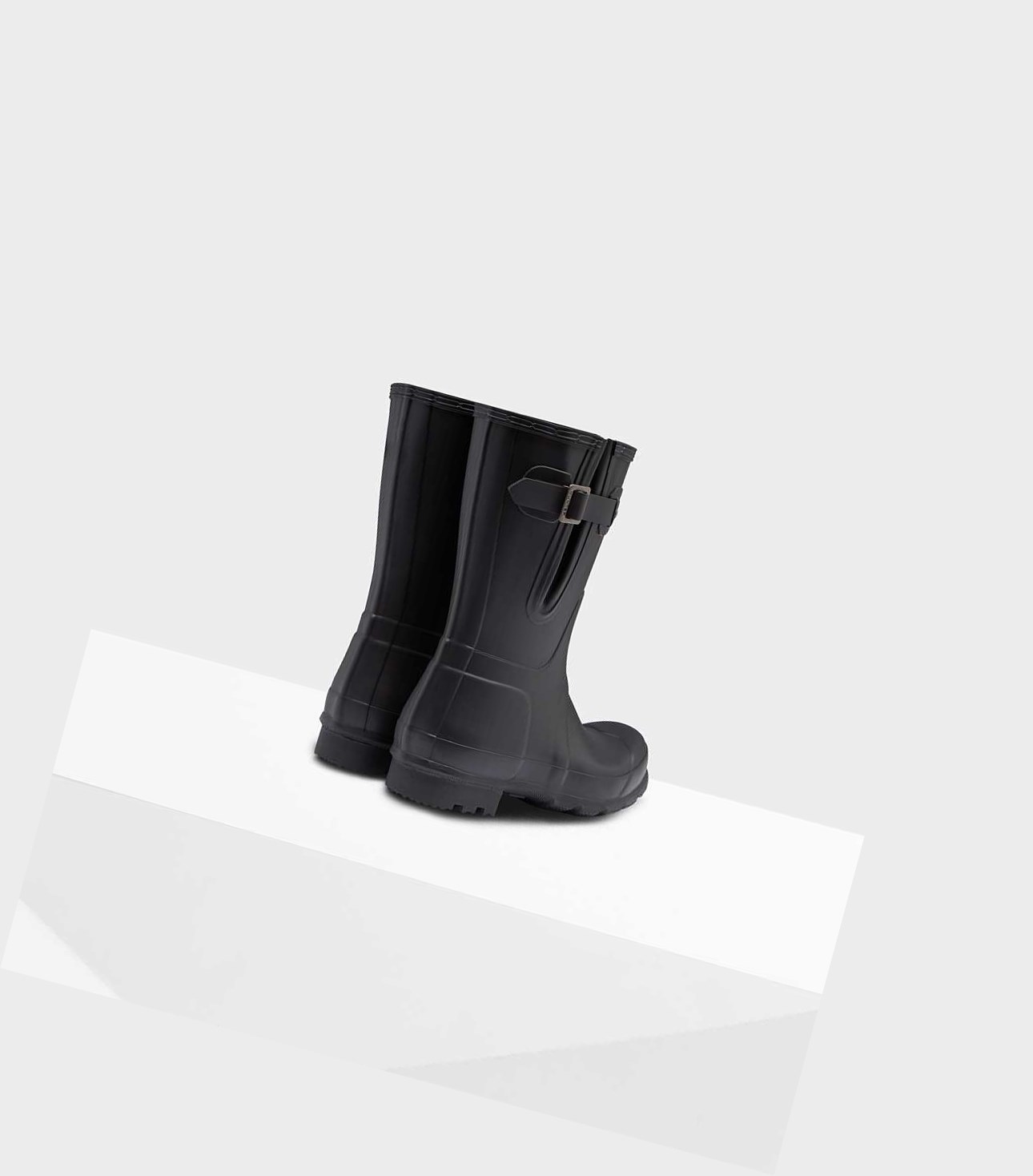 Krótkie Kozaki Męskie Hunter Original Side Adjustable Wellington Czarne | 015UBXMRT