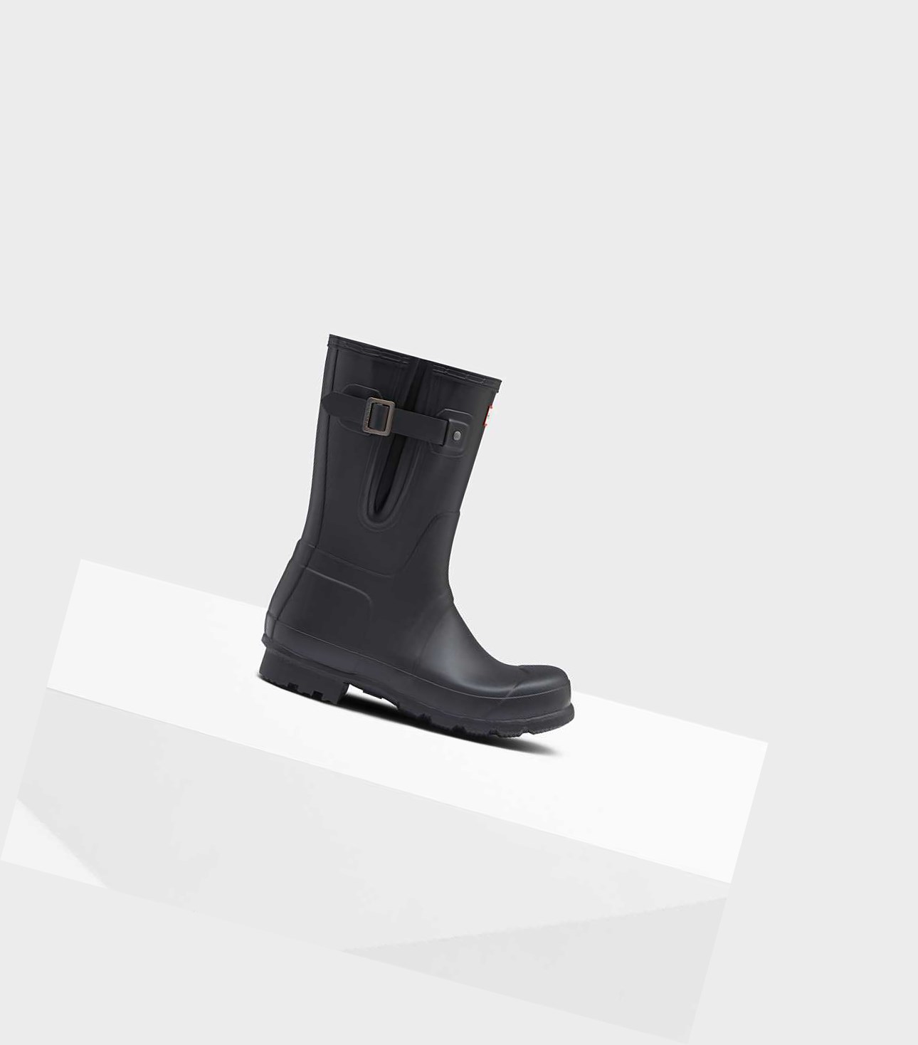 Krótkie Kozaki Męskie Hunter Original Side Adjustable Wellington Czarne | 015UBXMRT