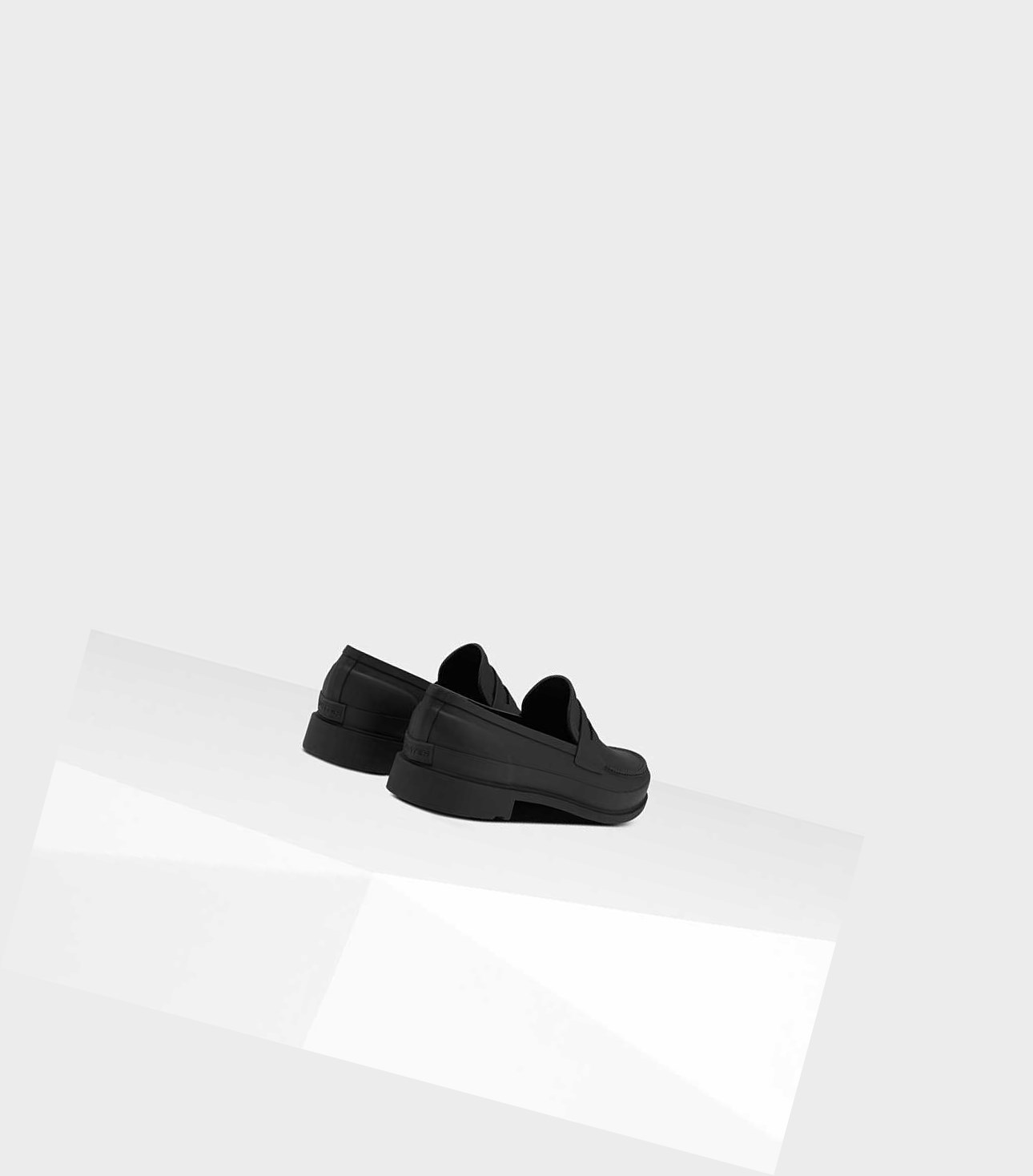 Loafersy Męskie Hunter Refined Penny Czarne | 819BPVGHI